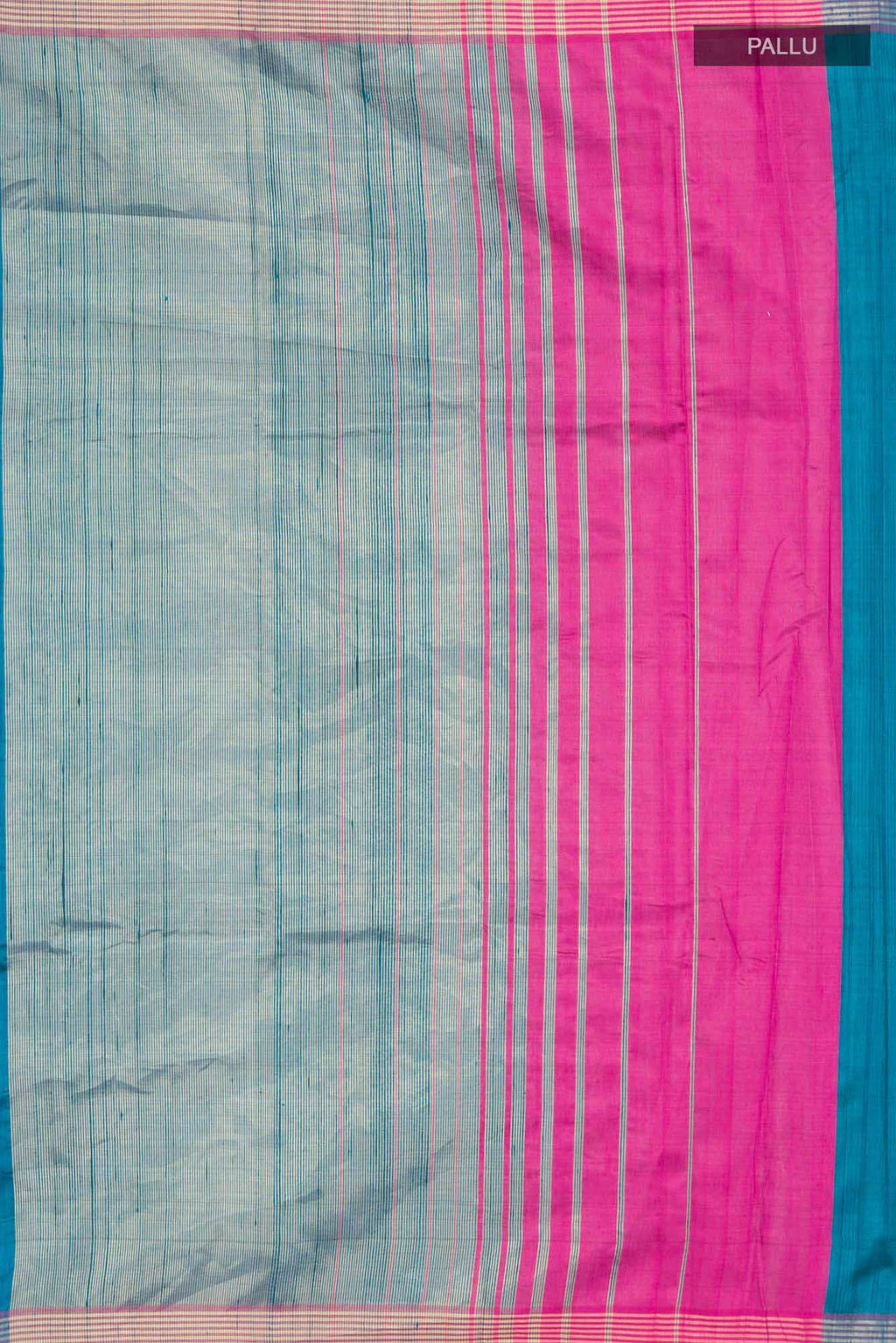 Ocean Orchid-Blue Bhagalpuri Tussar Silk Saree