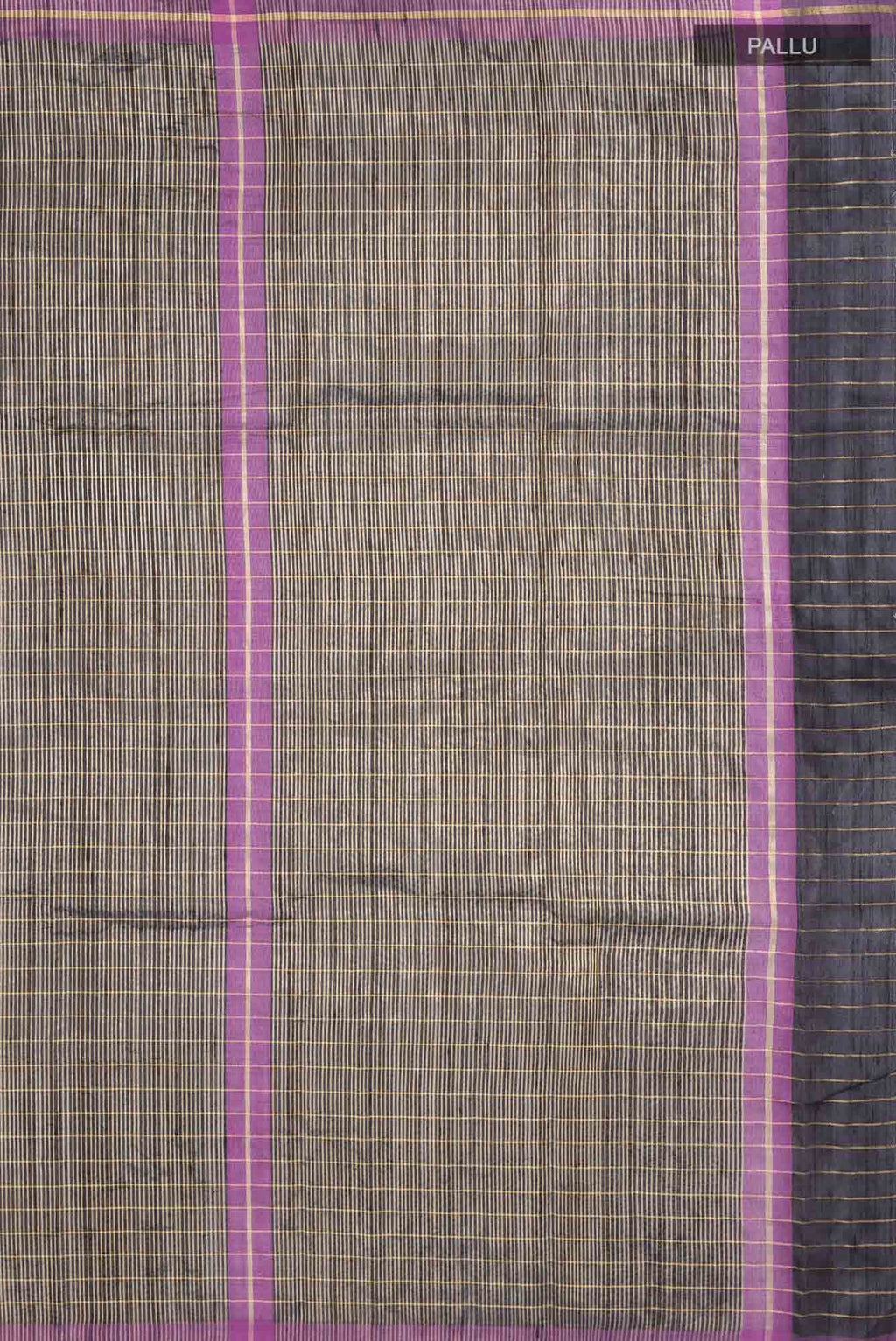 Orchid Dream-Black Bhagalpuri Tussar Silk Saree