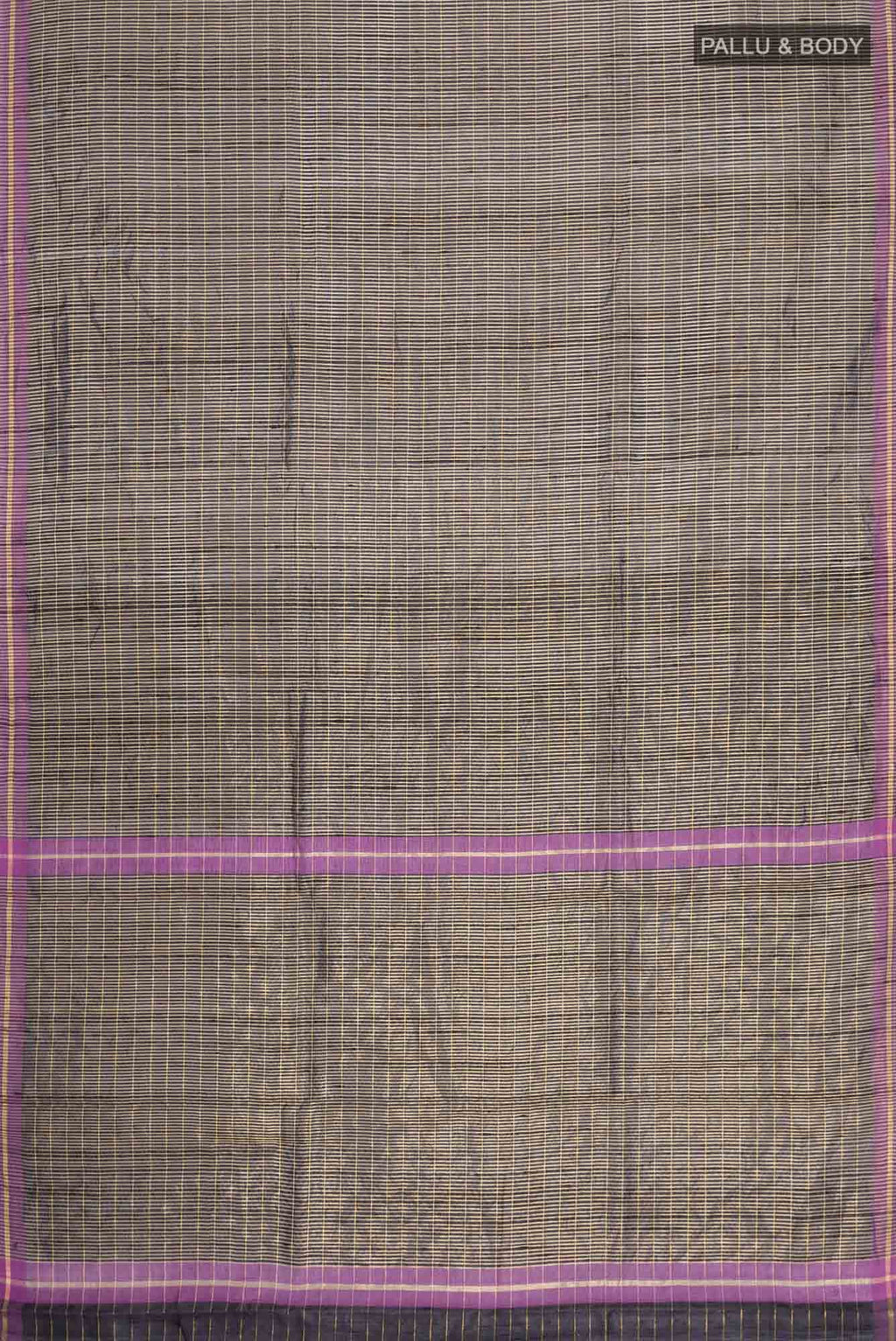 Orchid Dream-Black Bhagalpuri Tussar Silk Saree