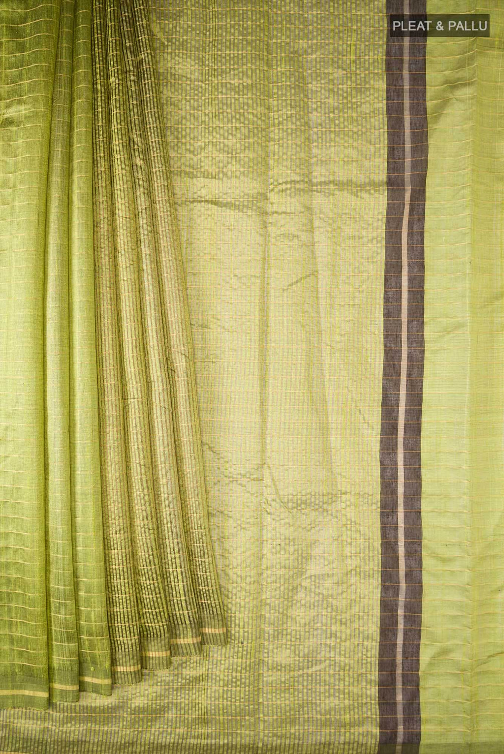 Sleek Topaz-Light Green Bhagalpuri Tussar Silk Saree