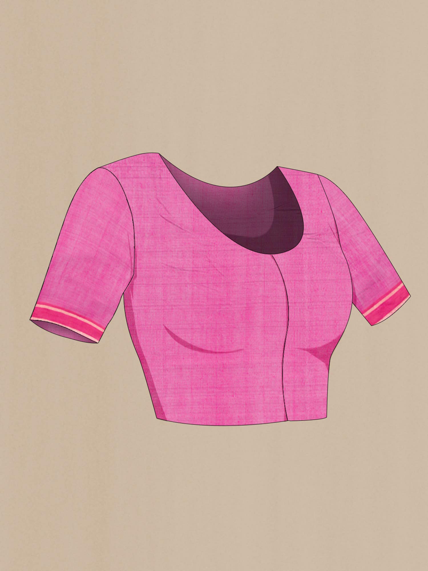 Naina-Violet Bhagalpuri Tussar Silk Saree
