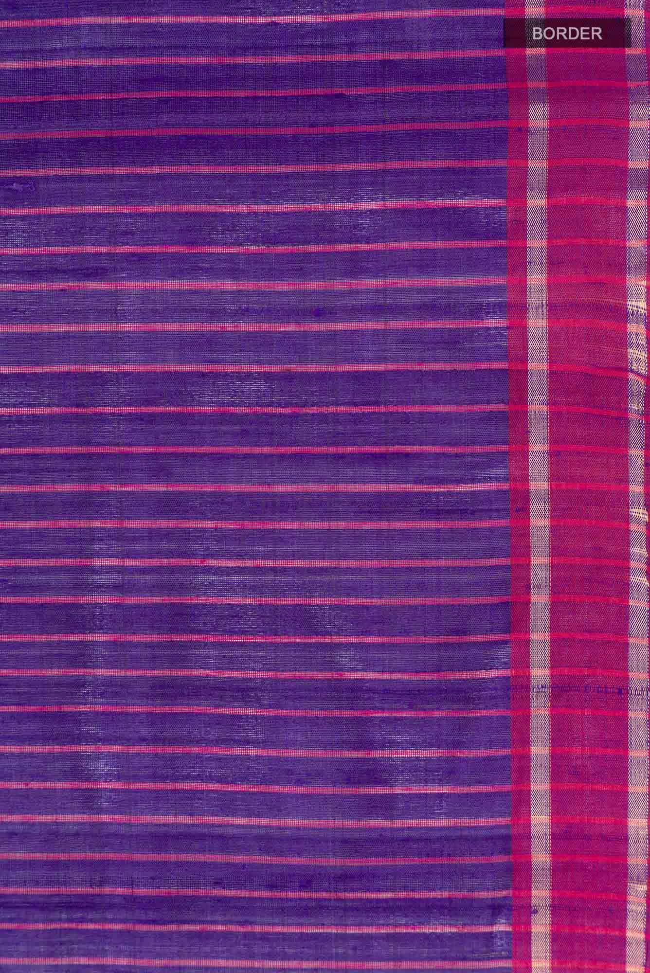 Naina-Violet Bhagalpuri Tussar Silk Saree