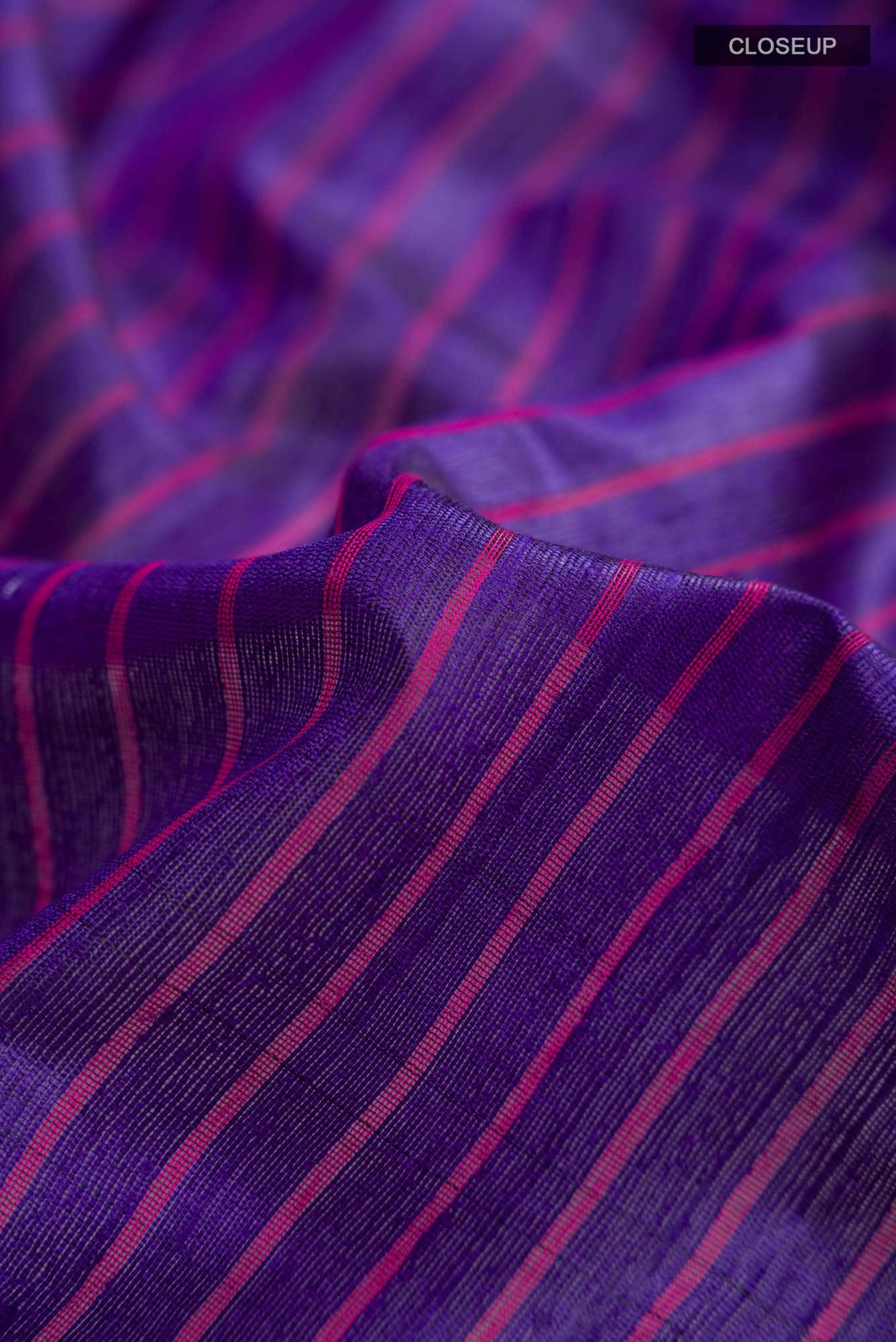 Naina-Violet Bhagalpuri Tussar Silk Saree