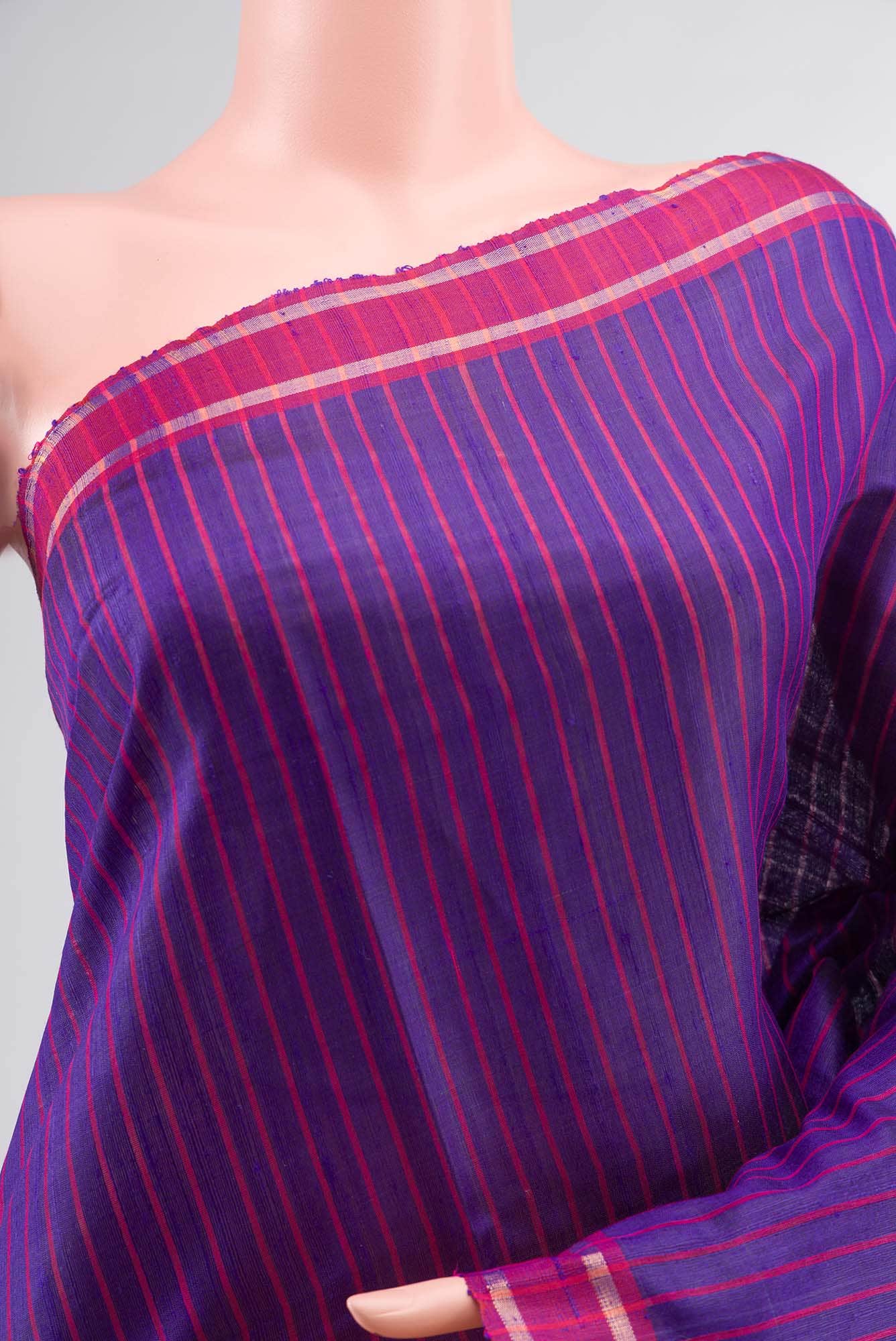 Naina-Violet Bhagalpuri Tussar Silk Saree