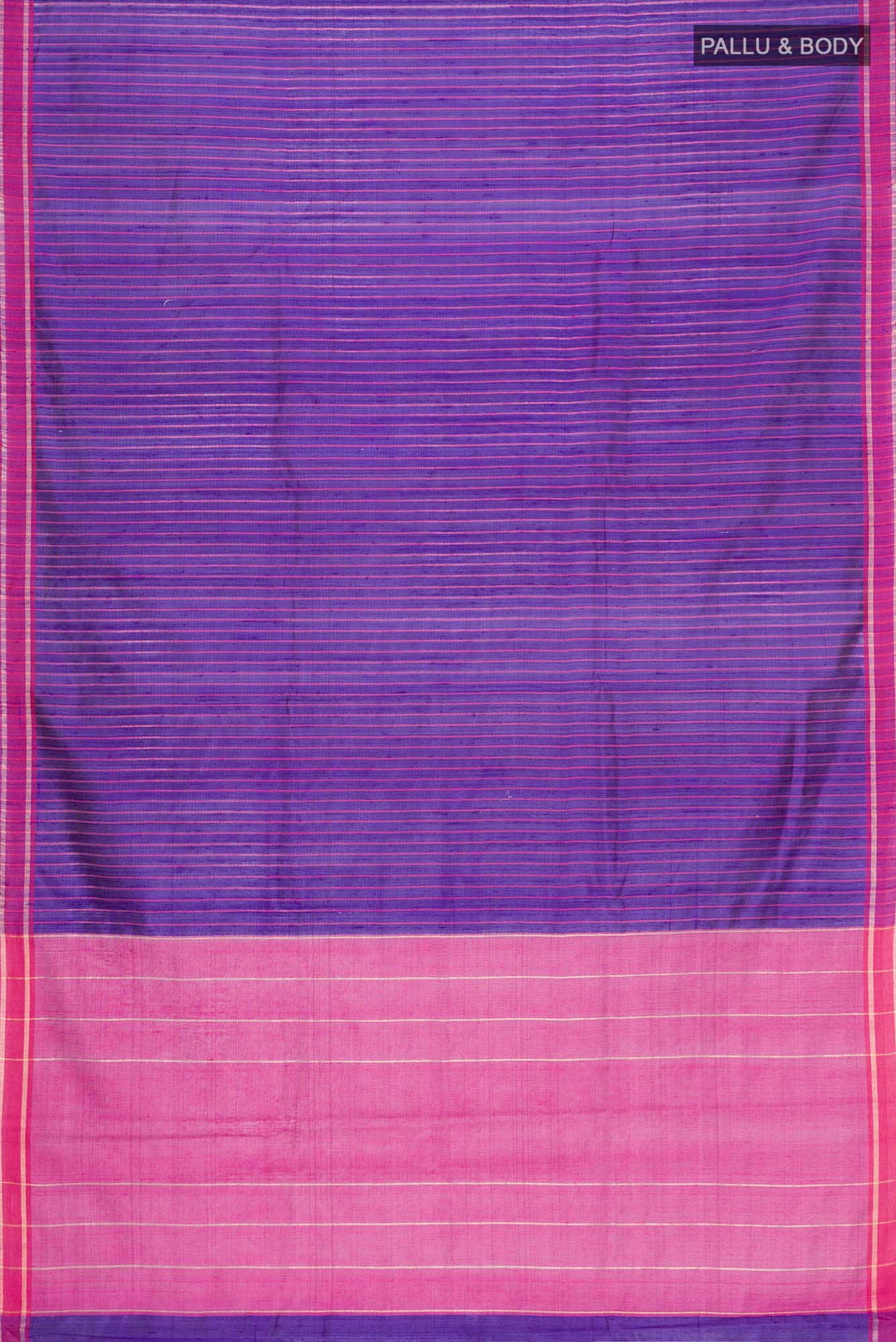 Naina-Violet Bhagalpuri Tussar Silk Saree