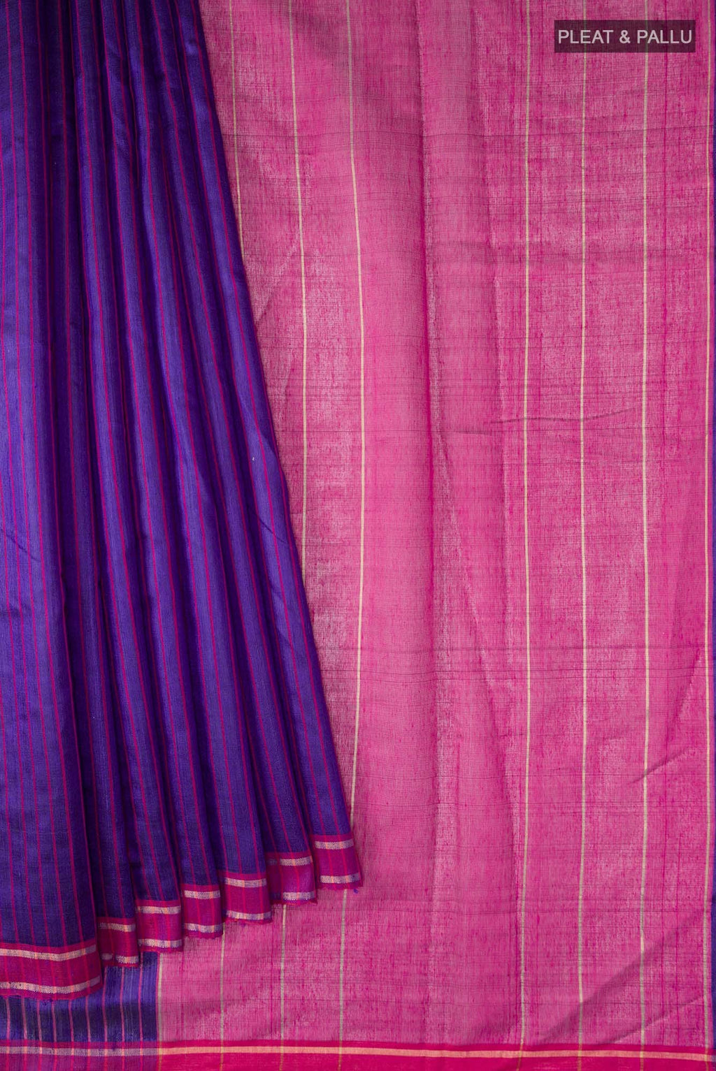 Naina-Violet Bhagalpuri Tussar Silk Saree