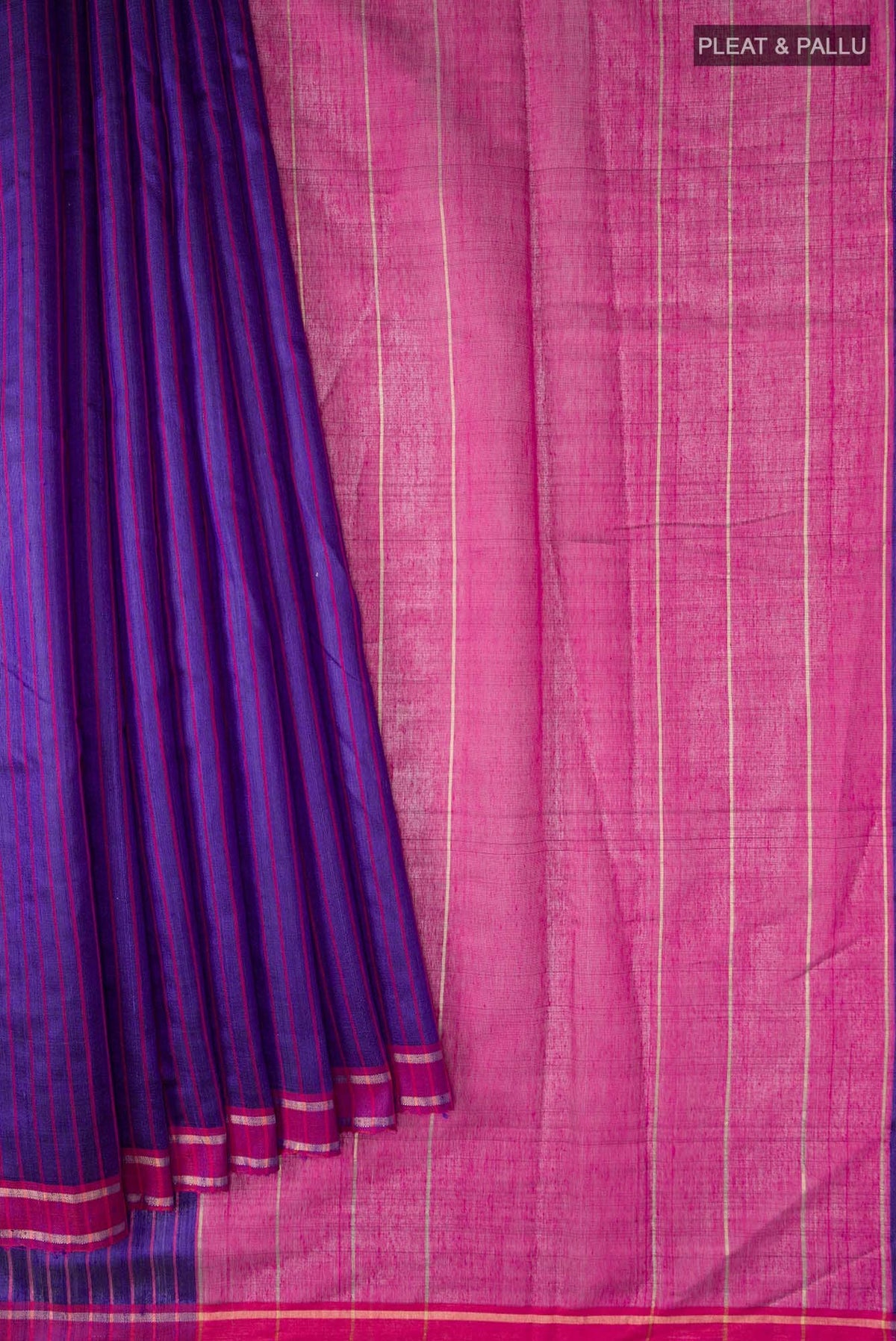 Naina-Violet Bhagalpuri Tussar Silk Saree