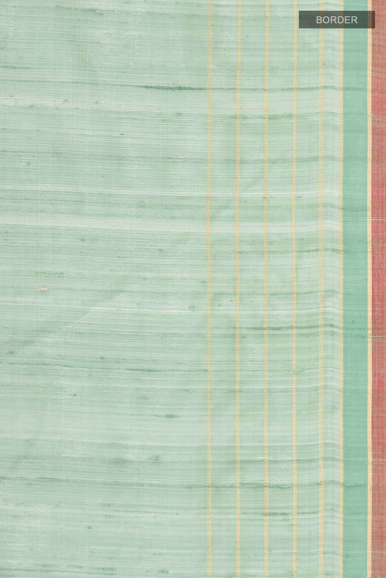 Erina-Mint Green Bhagalpuri Tussar Silk Saree