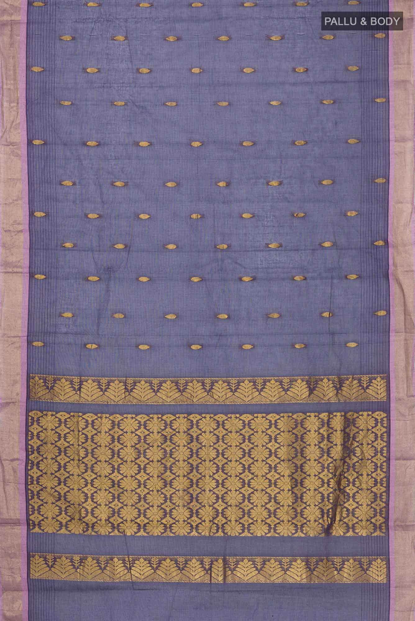 Blue Kanchi Cotton Saree