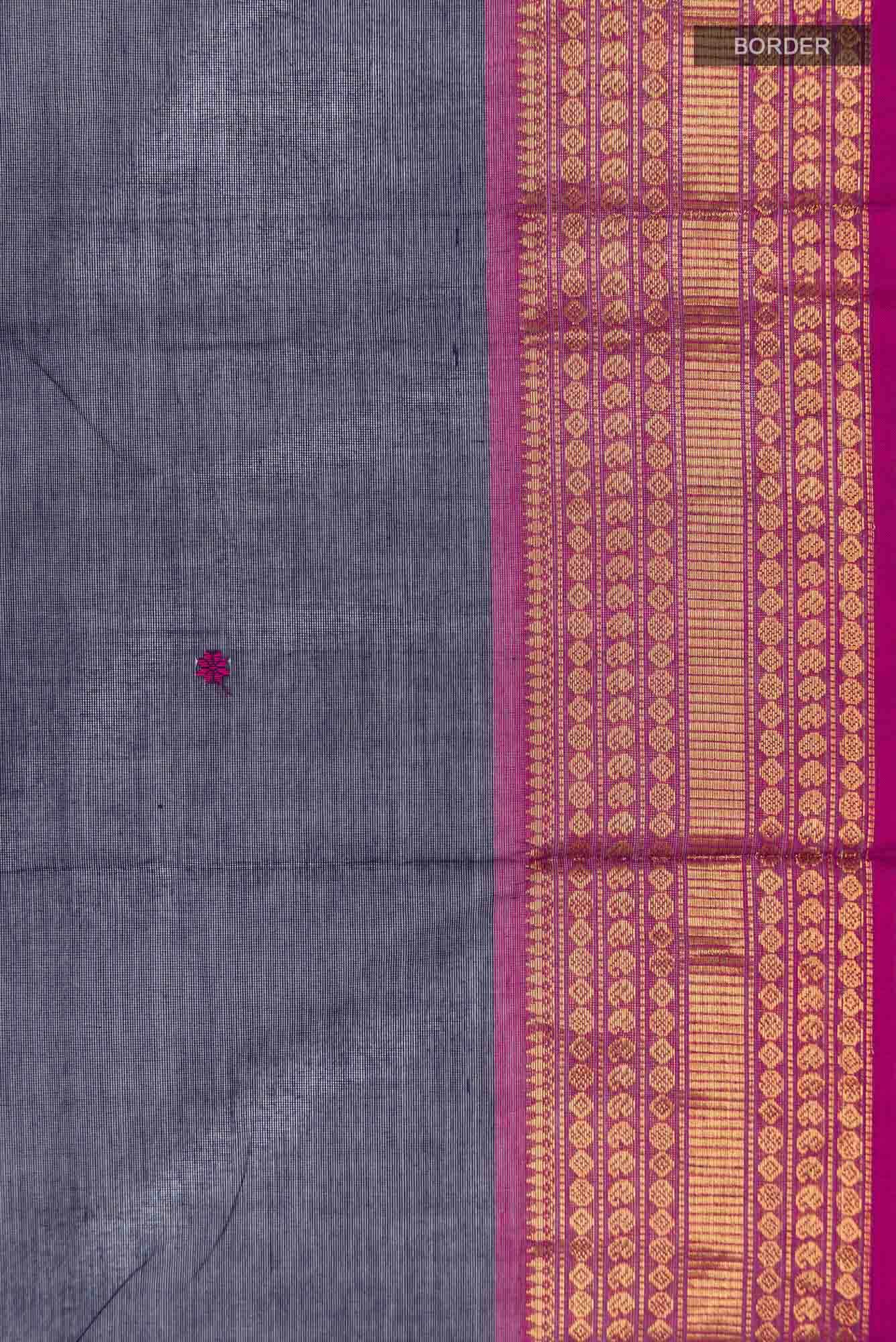 Navy Blue Kanchi Cotton Saree