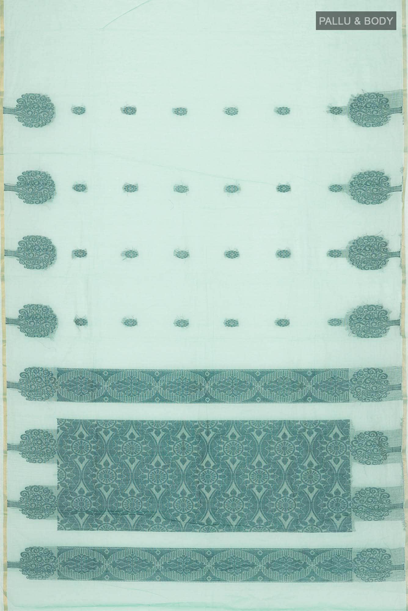 Sea Green Kanchi Cotton Saree