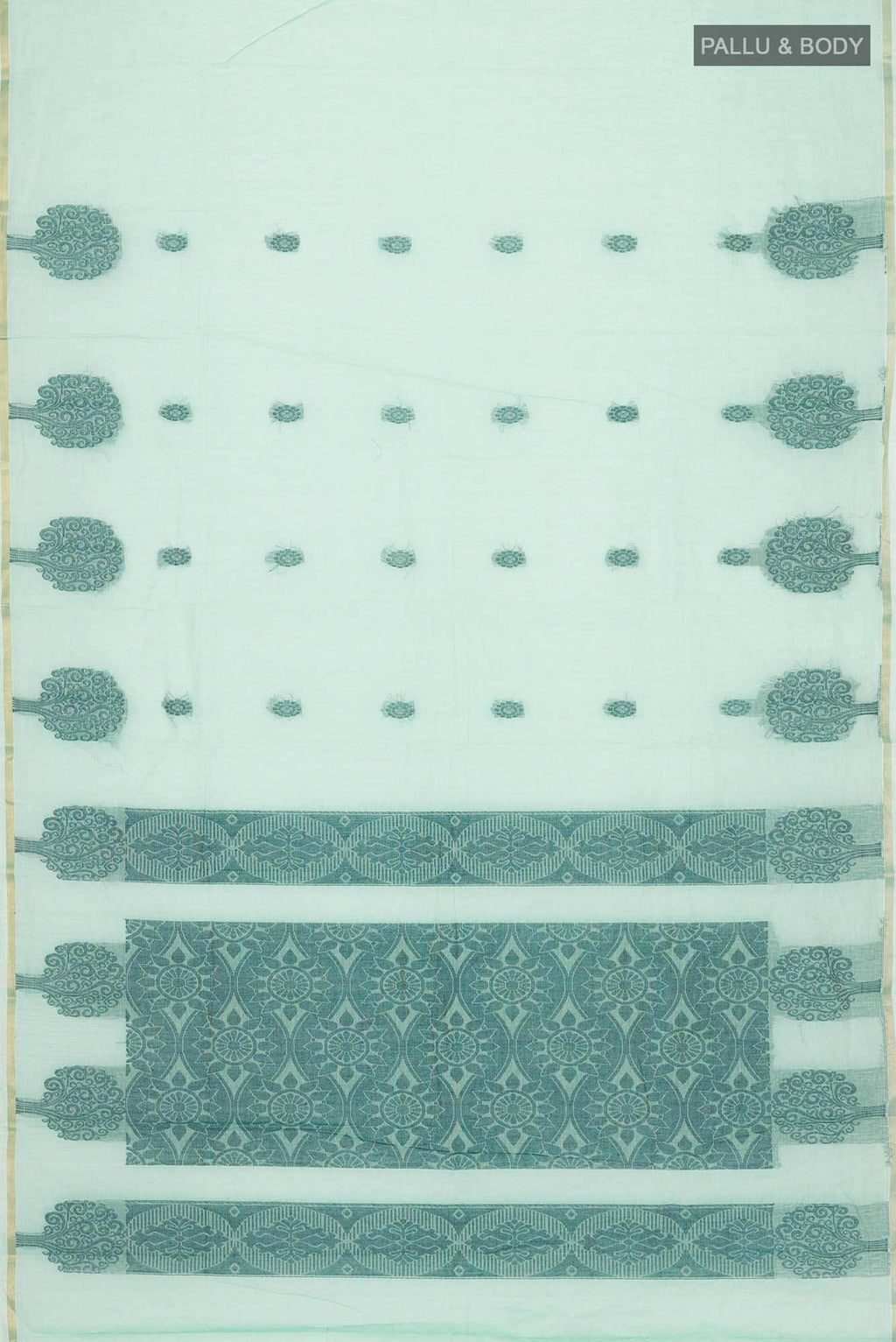 Sea Green Kanchi Cotton Saree