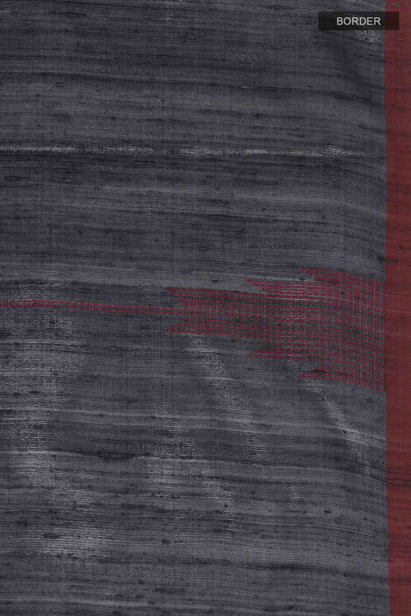 Dusky Diva-Black Tussar Silk Saree