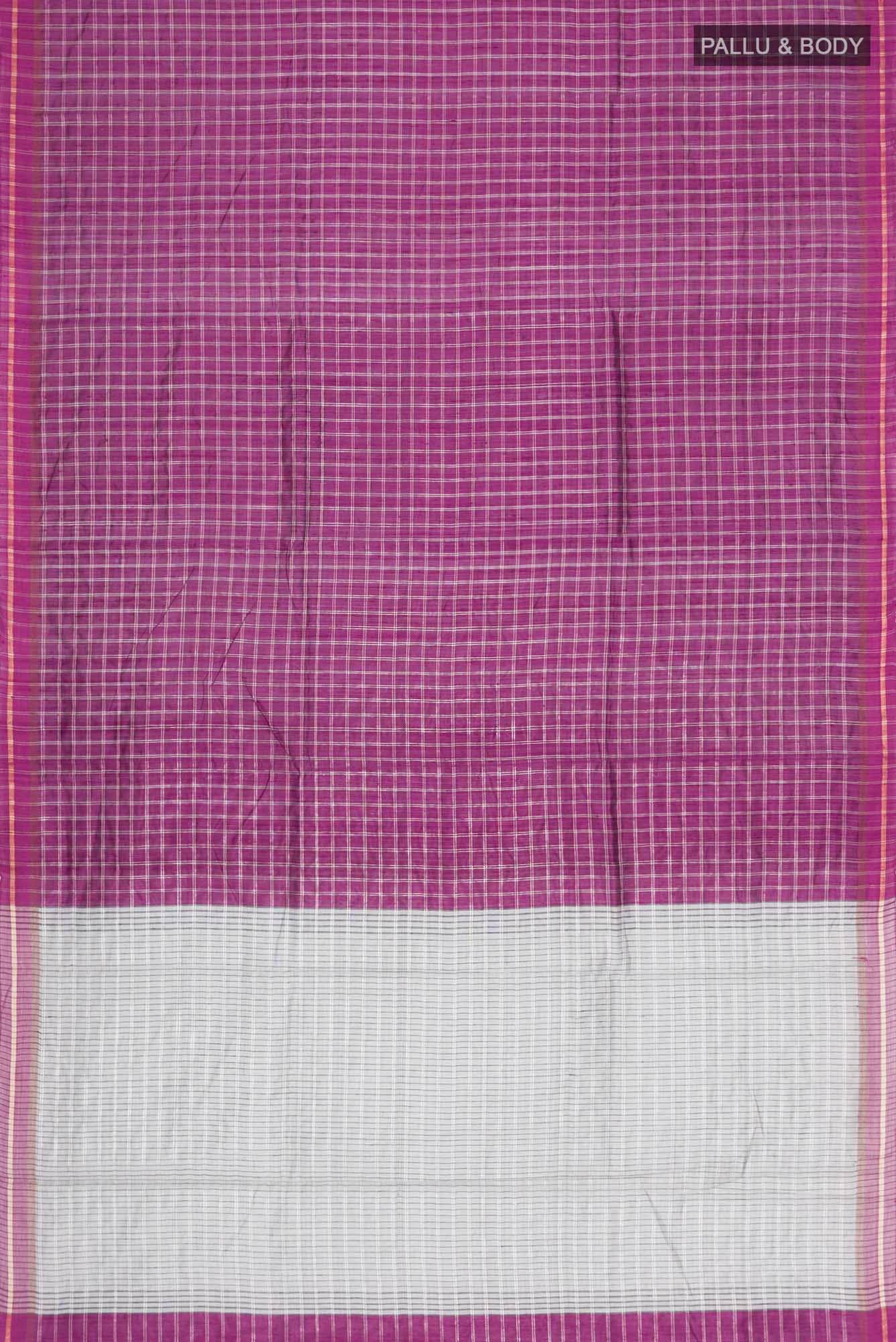 Metallic Magenta-Magenta Bhagalpuri Tussar Silk Saree