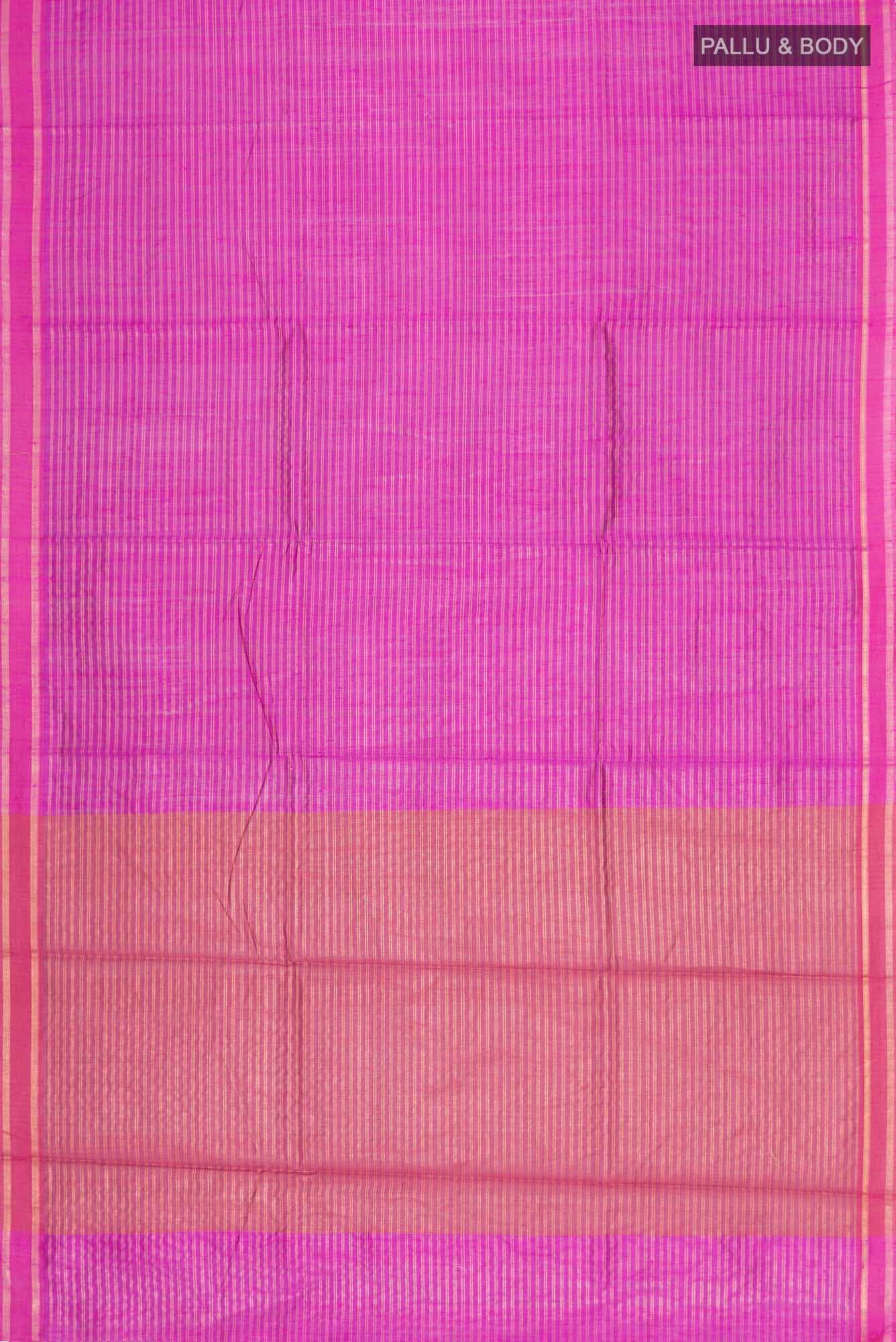 Akira-Dark Pink Bhagalpuri Tussar Silk Saree