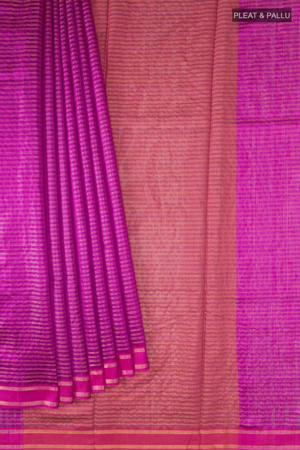 Akira-Dark Pink Bhagalpuri Tussar Silk Saree