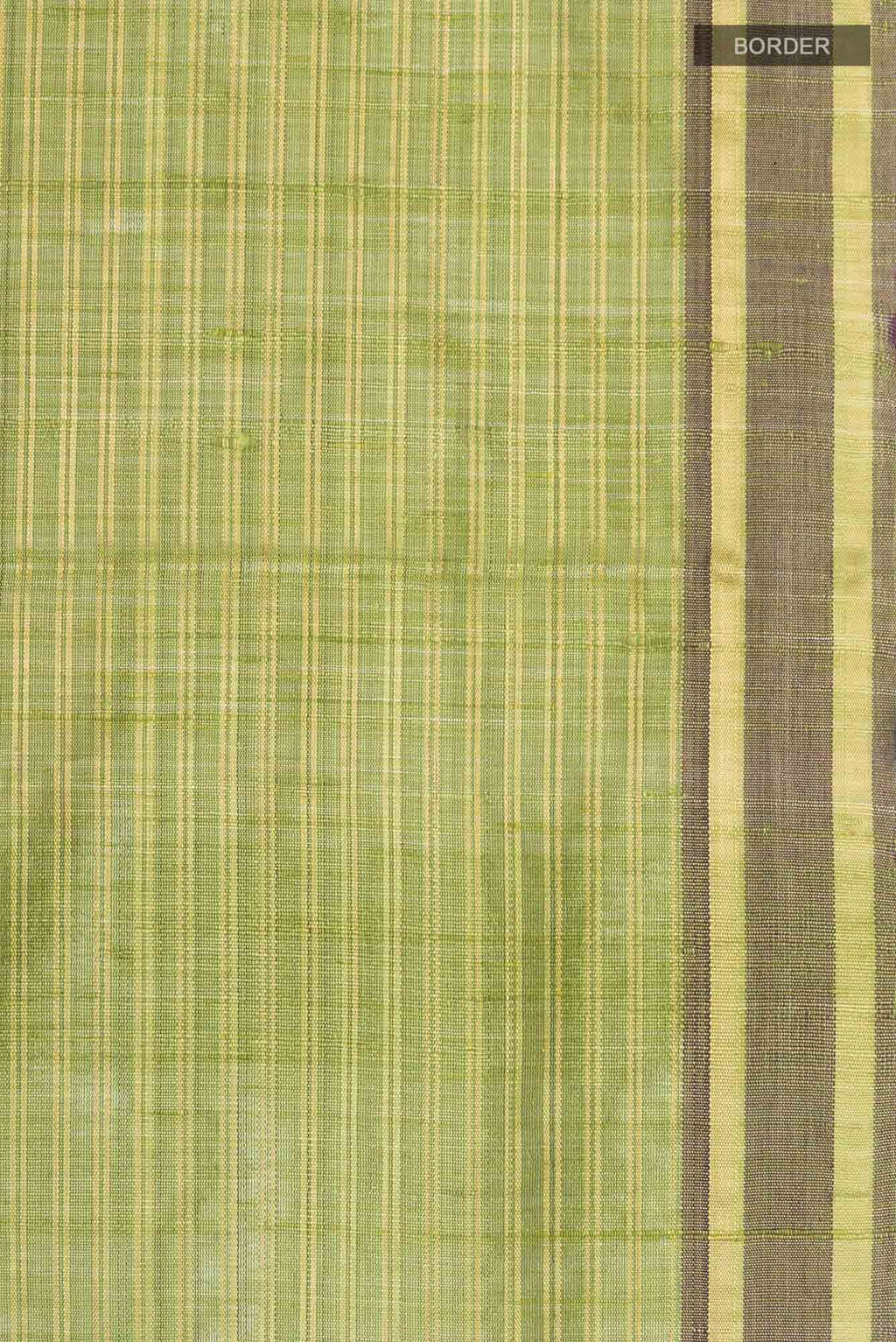 Akira-Olive Green Bhagalpuri Tussar Silk Saree