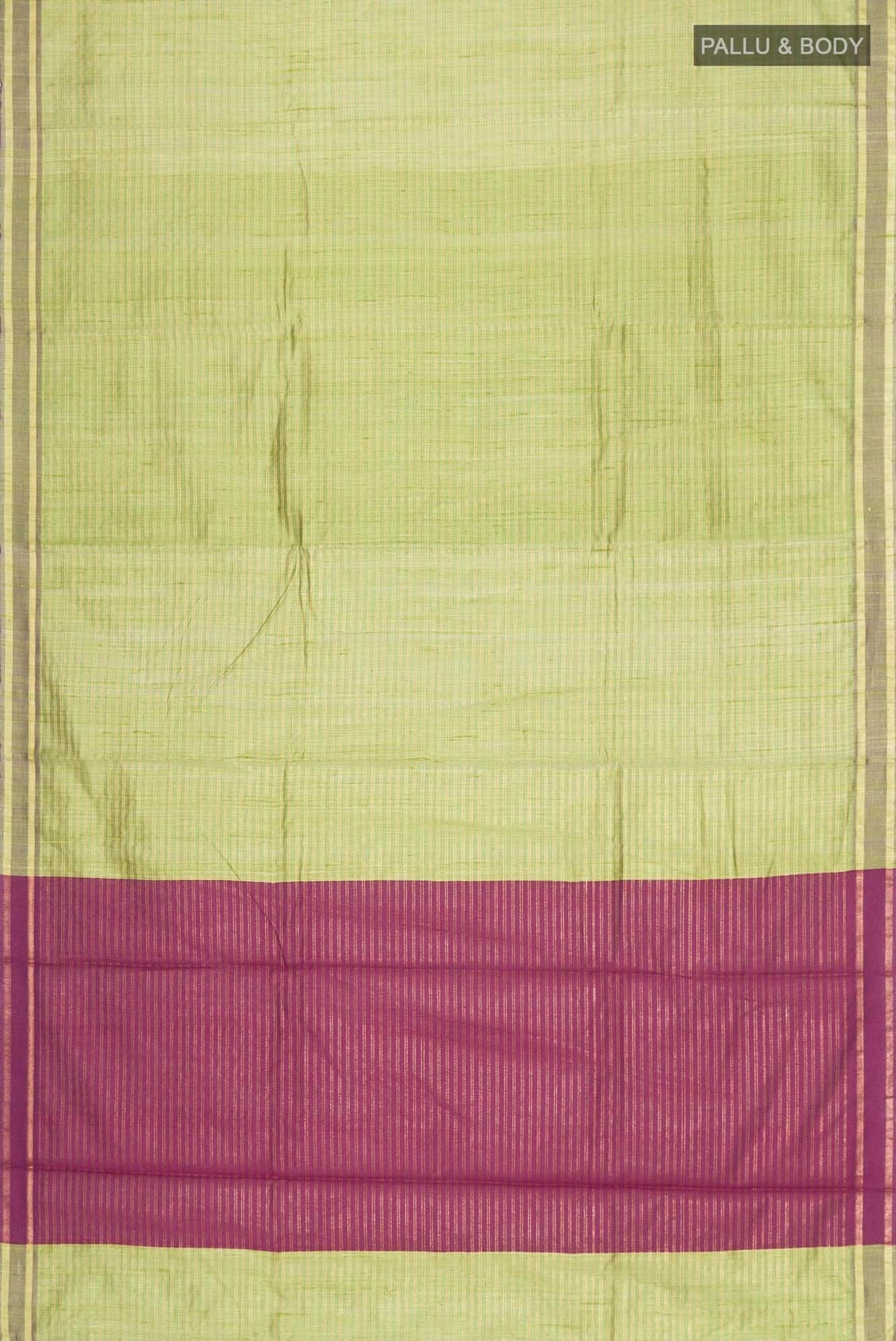 Akira-Olive Green Bhagalpuri Tussar Silk Saree