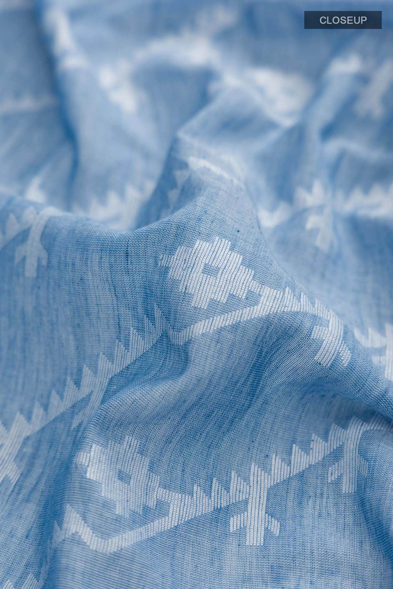 Bimala-Dusty Blue Bengal Cotton Saree