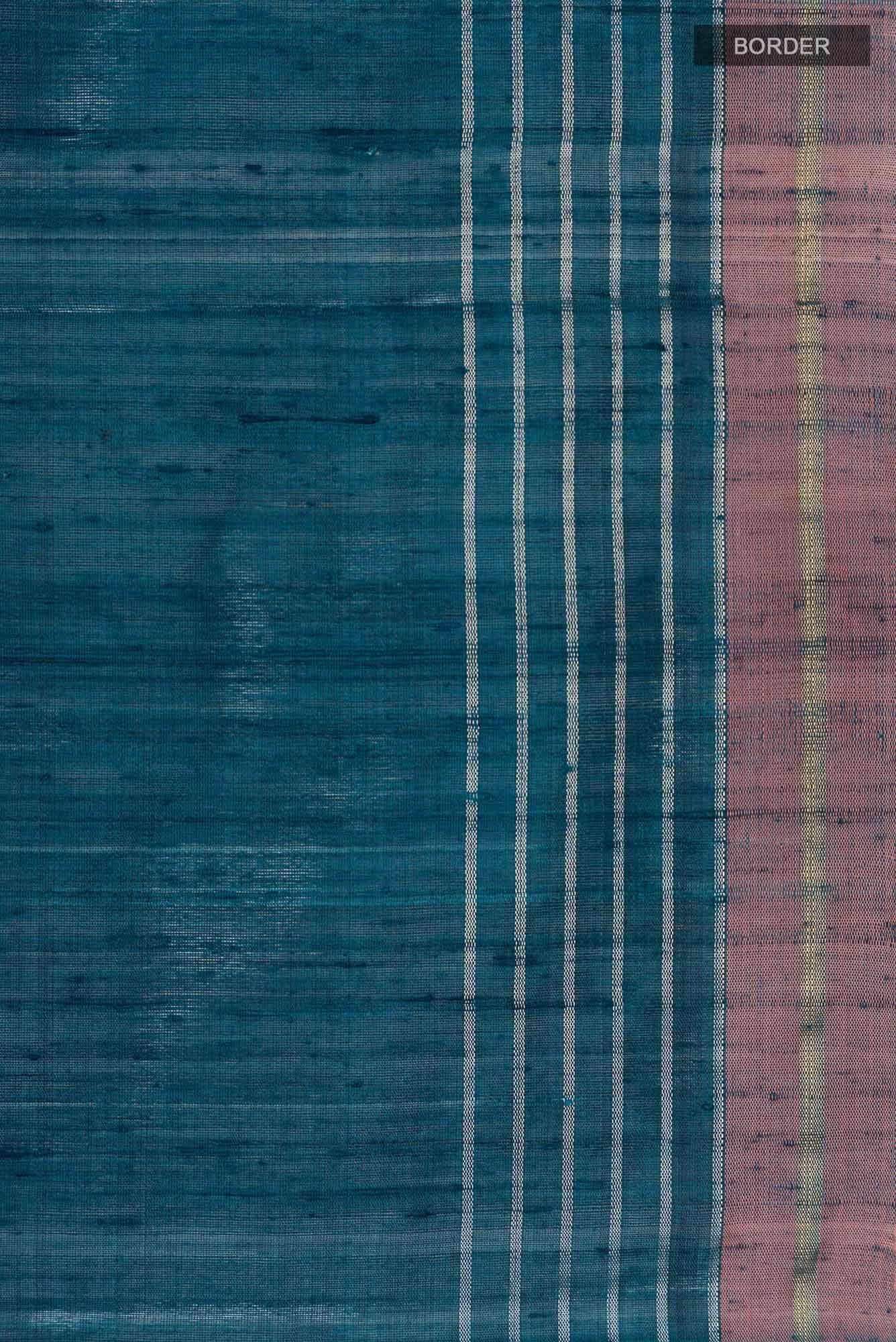 Bhavi-Teal Bhagalpuri Tussar Silk Saree