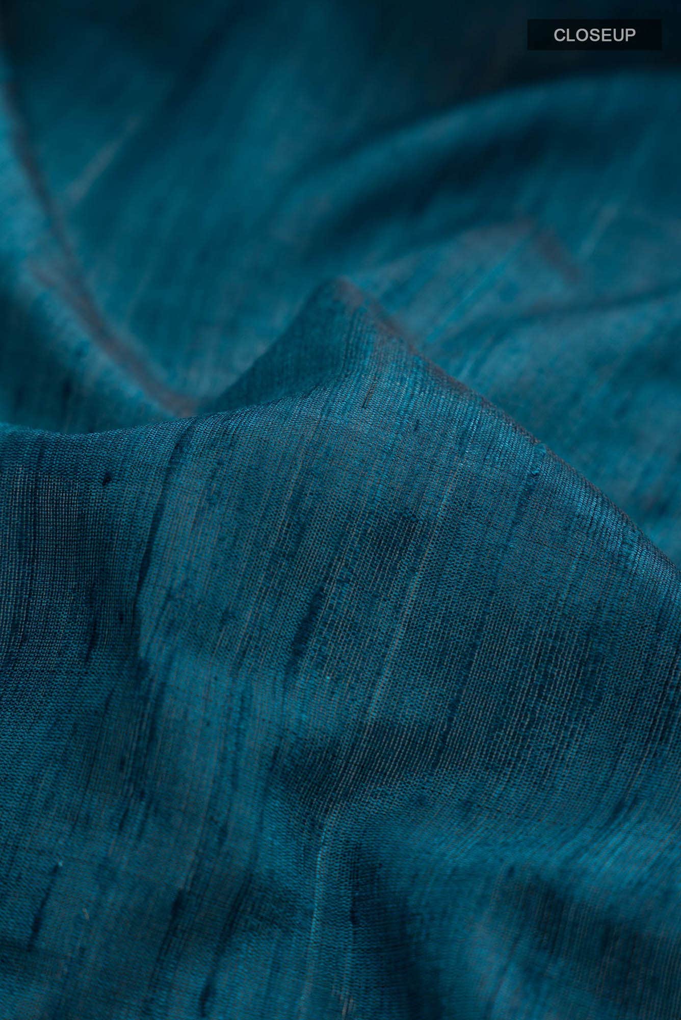 Bhavi-Teal Bhagalpuri Tussar Silk Saree