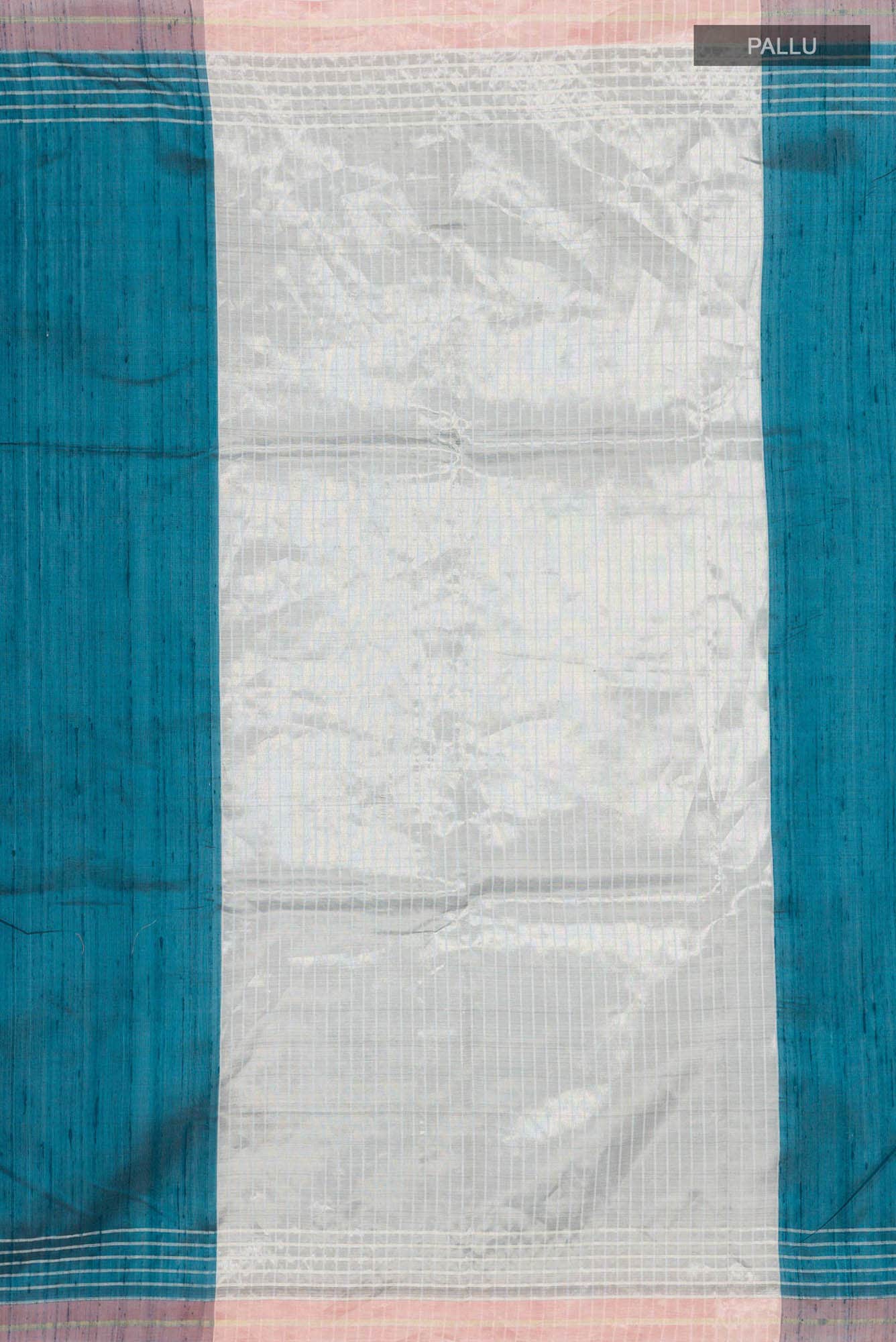 Bhavi-Teal Bhagalpuri Tussar Silk Saree