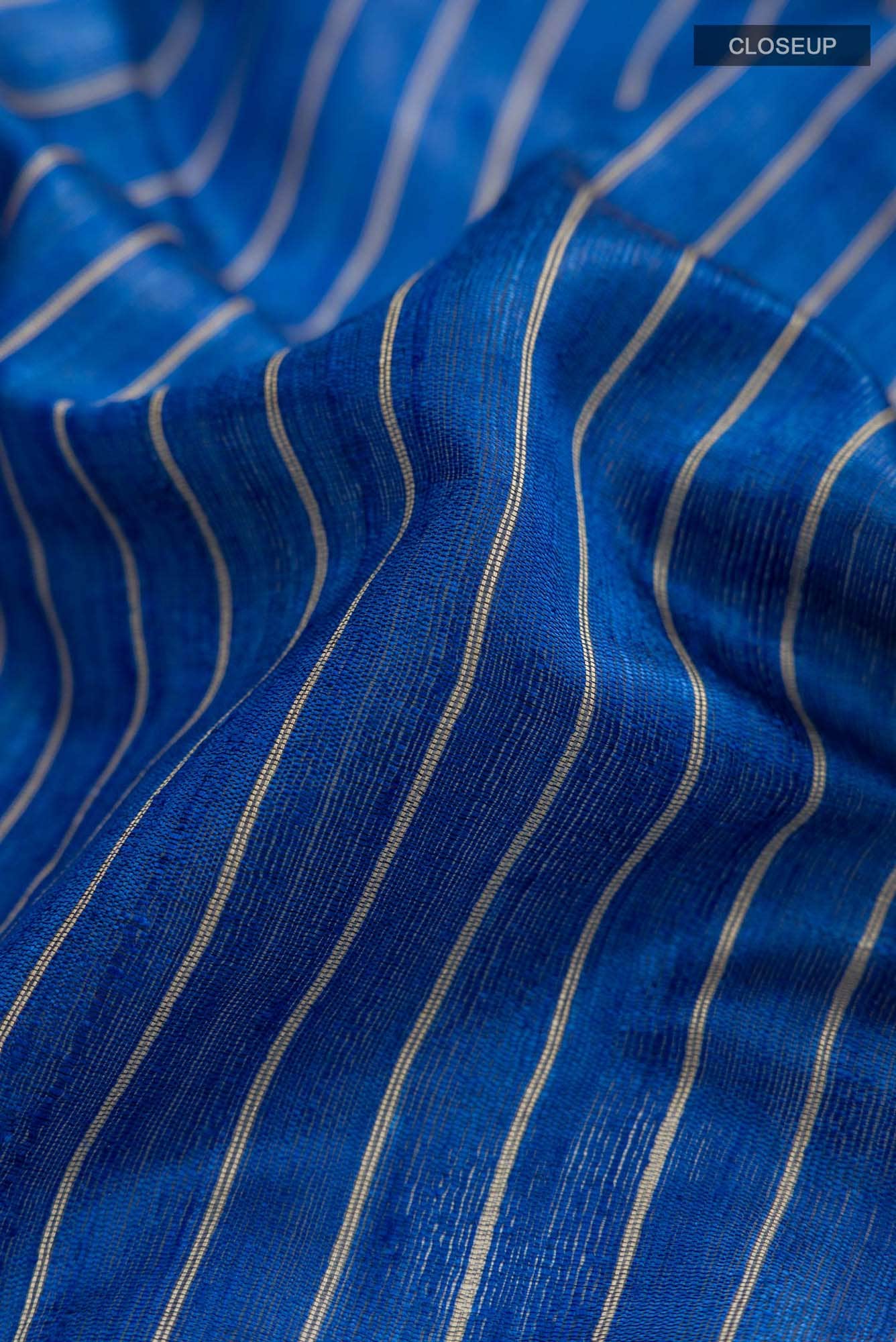 Avni-Royal Blue Bhagalpuri Tussar Silk Saree