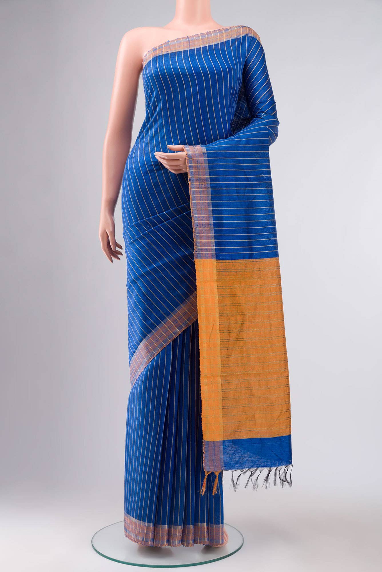Avni-Royal Blue Bhagalpuri Tussar Silk Saree