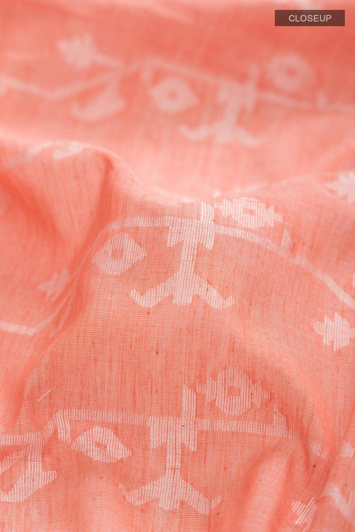 Kadambini-Peach Bengal Cotton Saree