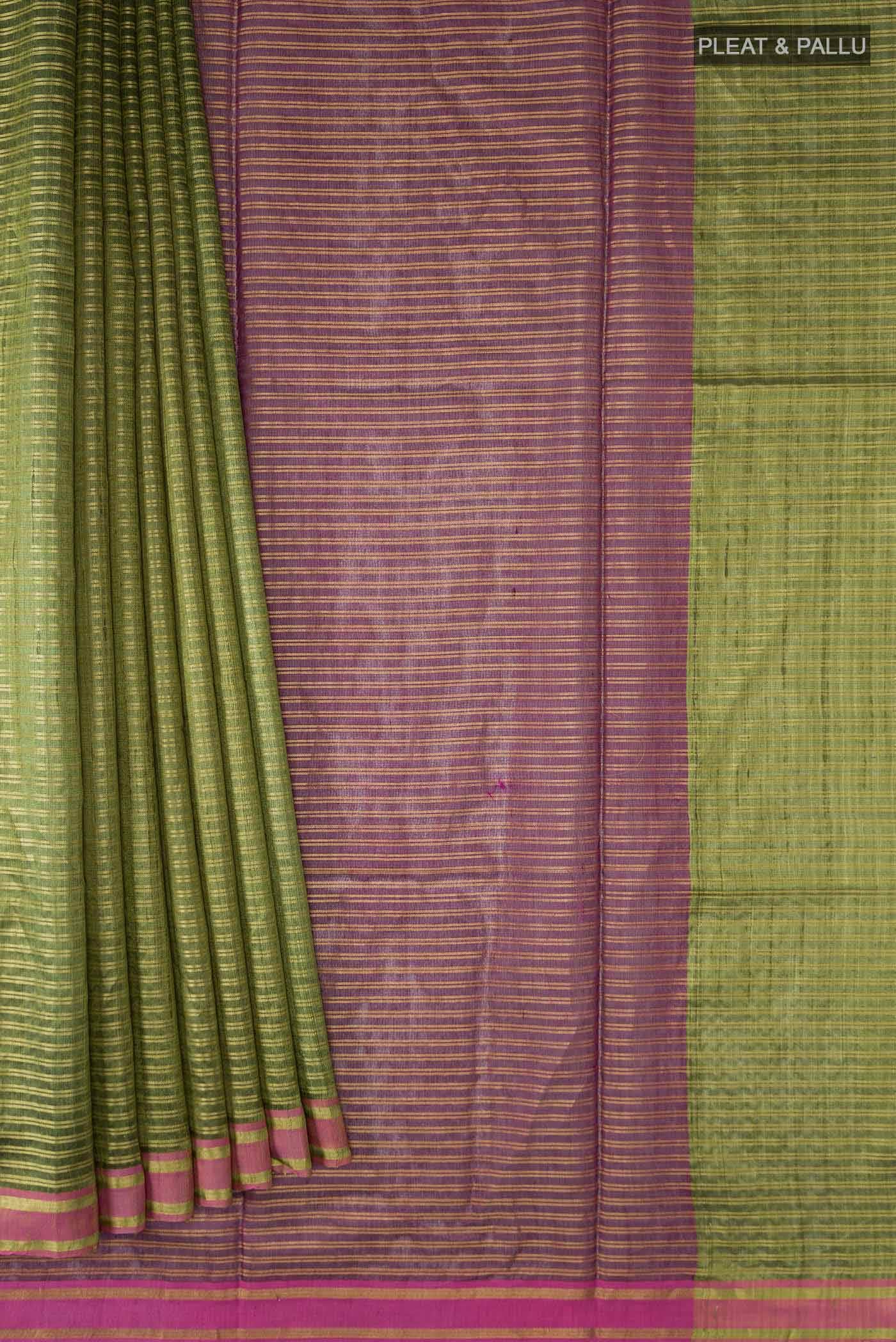 Akira-Green Bhagalpuri Tussar Silk Saree