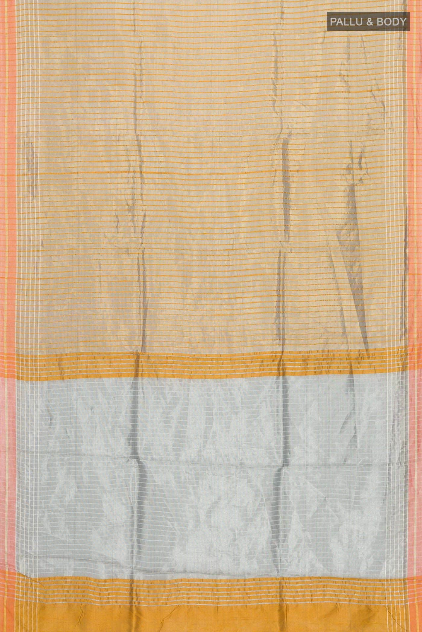 Bhavi-Gold Bhagalpuri Tussar Silk Saree