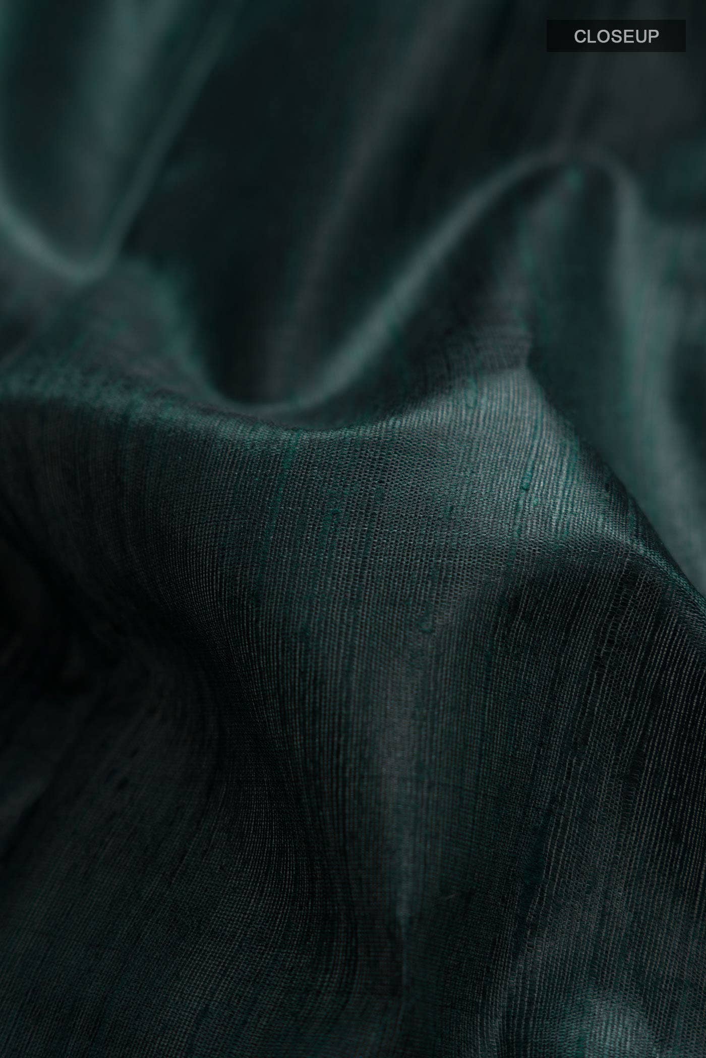 Bhavi-Bottle Green Bhagalpuri Tussar Silk Saree