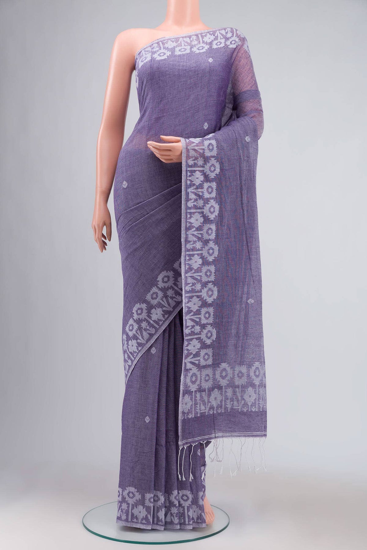 Parmoita-Violet Bengal Cotton Saree