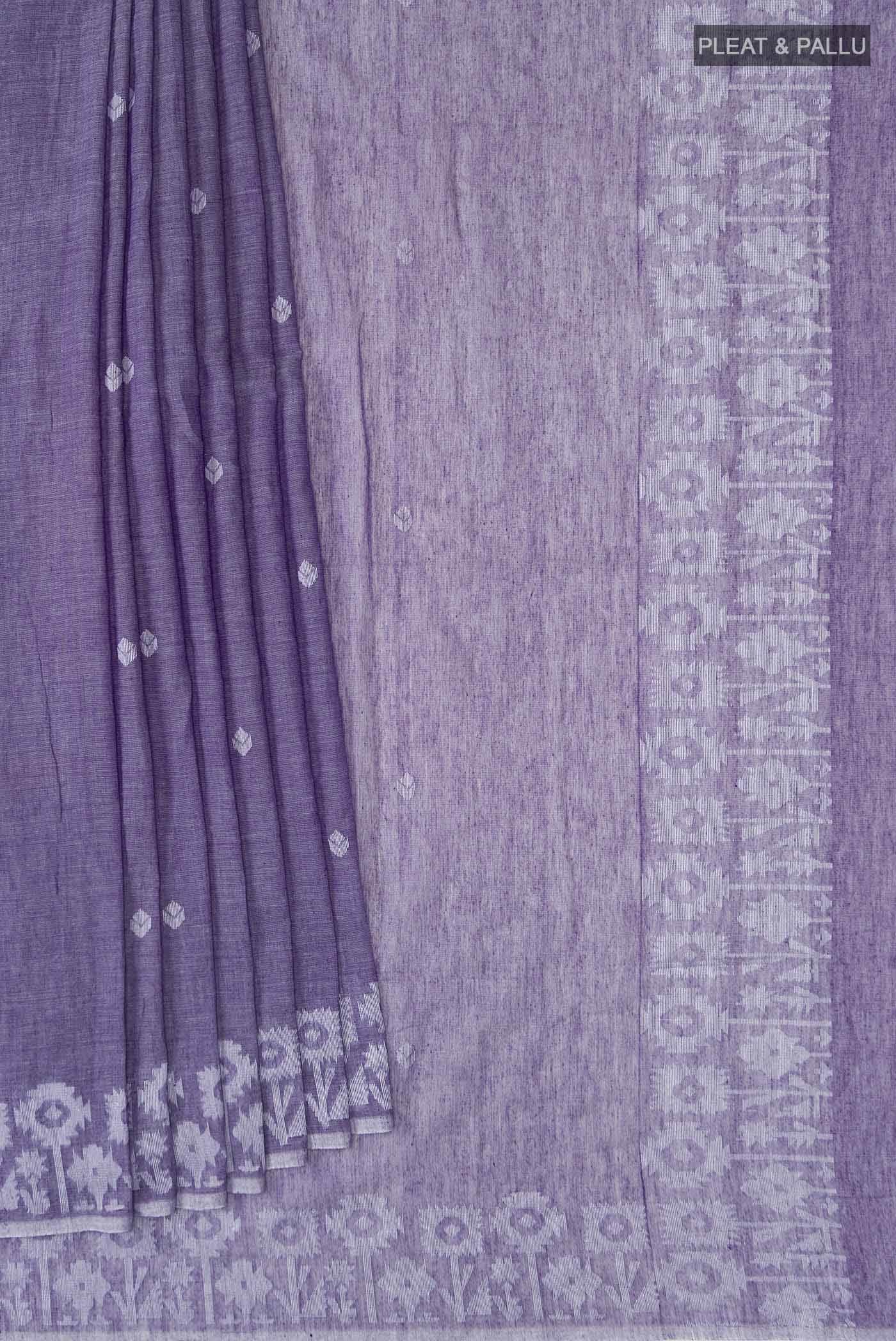 Parmoita-Violet Bengal Cotton Saree