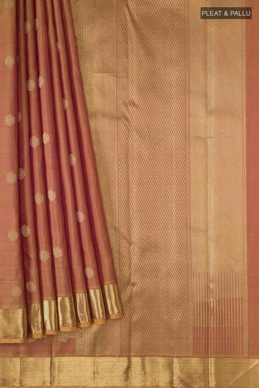 Thiruvakshi-Pure Silk Pure Gold Zari Yellow with Red Dual Tone Kanchipuram Saree