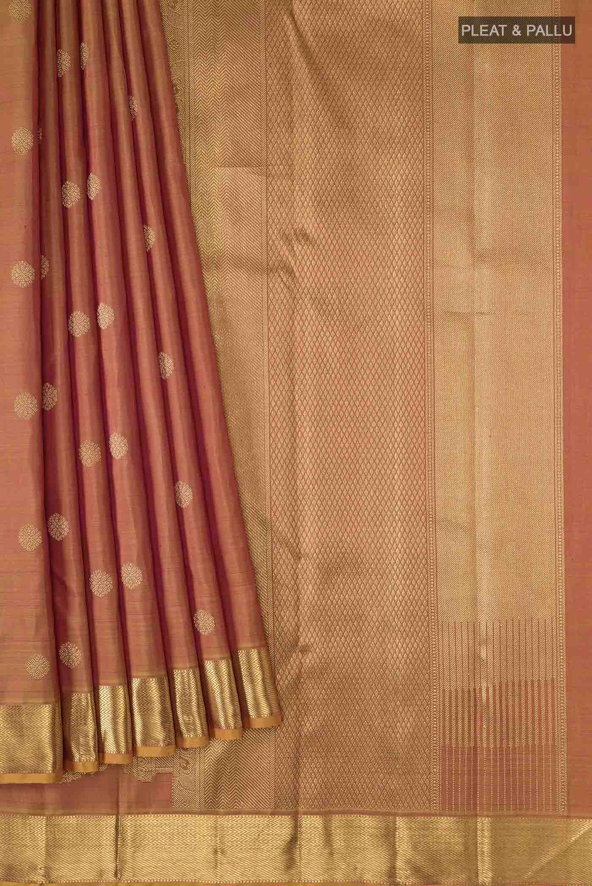 Thiruvakshi-Pure Silk Pure Gold Zari Yellow with Red Dual Tone Kanchipuram Saree