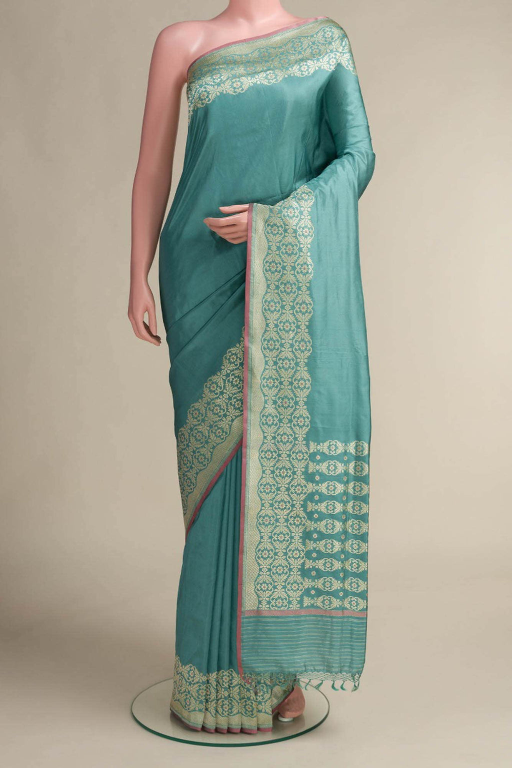 Suhasini-Green Banarasi Silk Saree