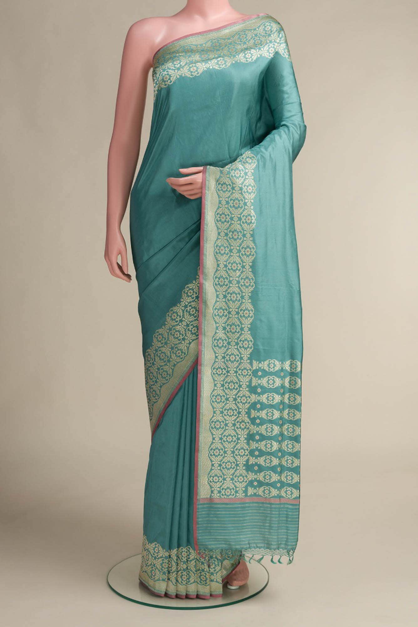 Suhasini-Green Banarasi Silk Saree