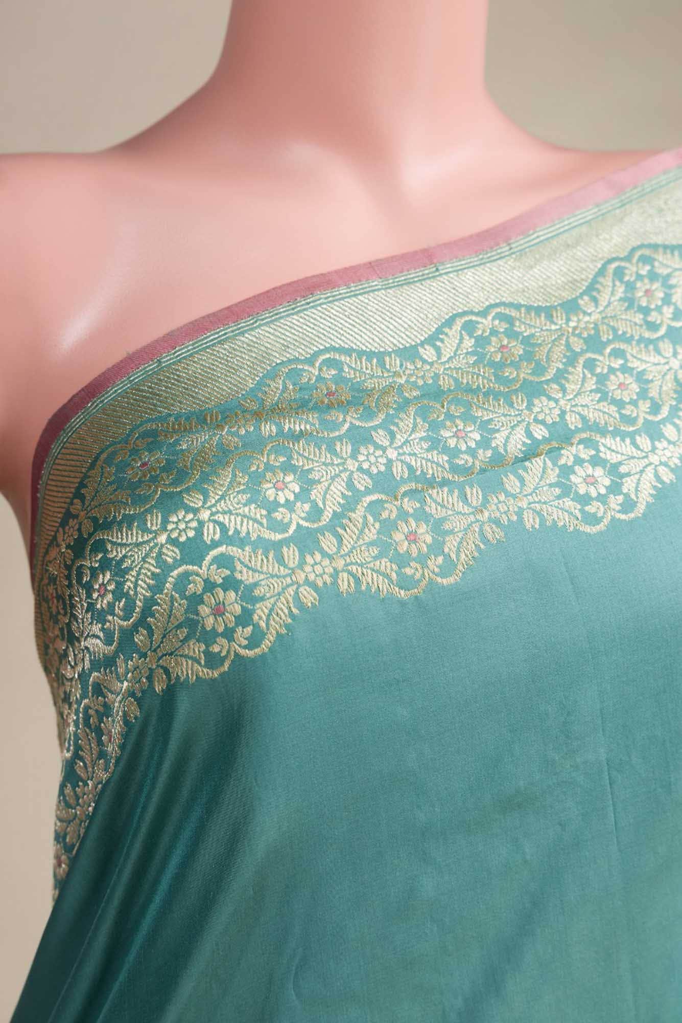 Suhasini-Green Banarasi Silk Saree