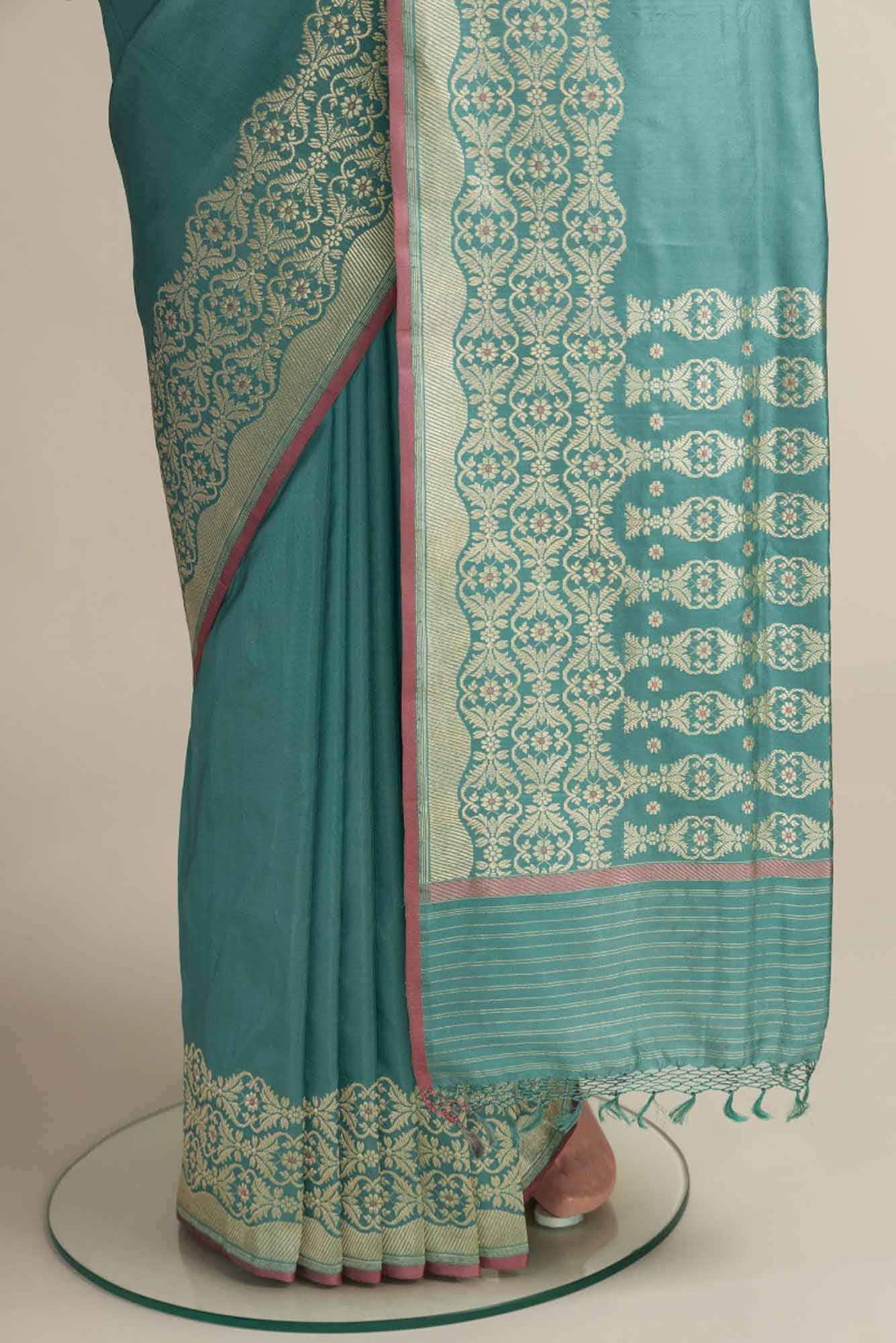 Suhasini-Green Banarasi Silk Saree