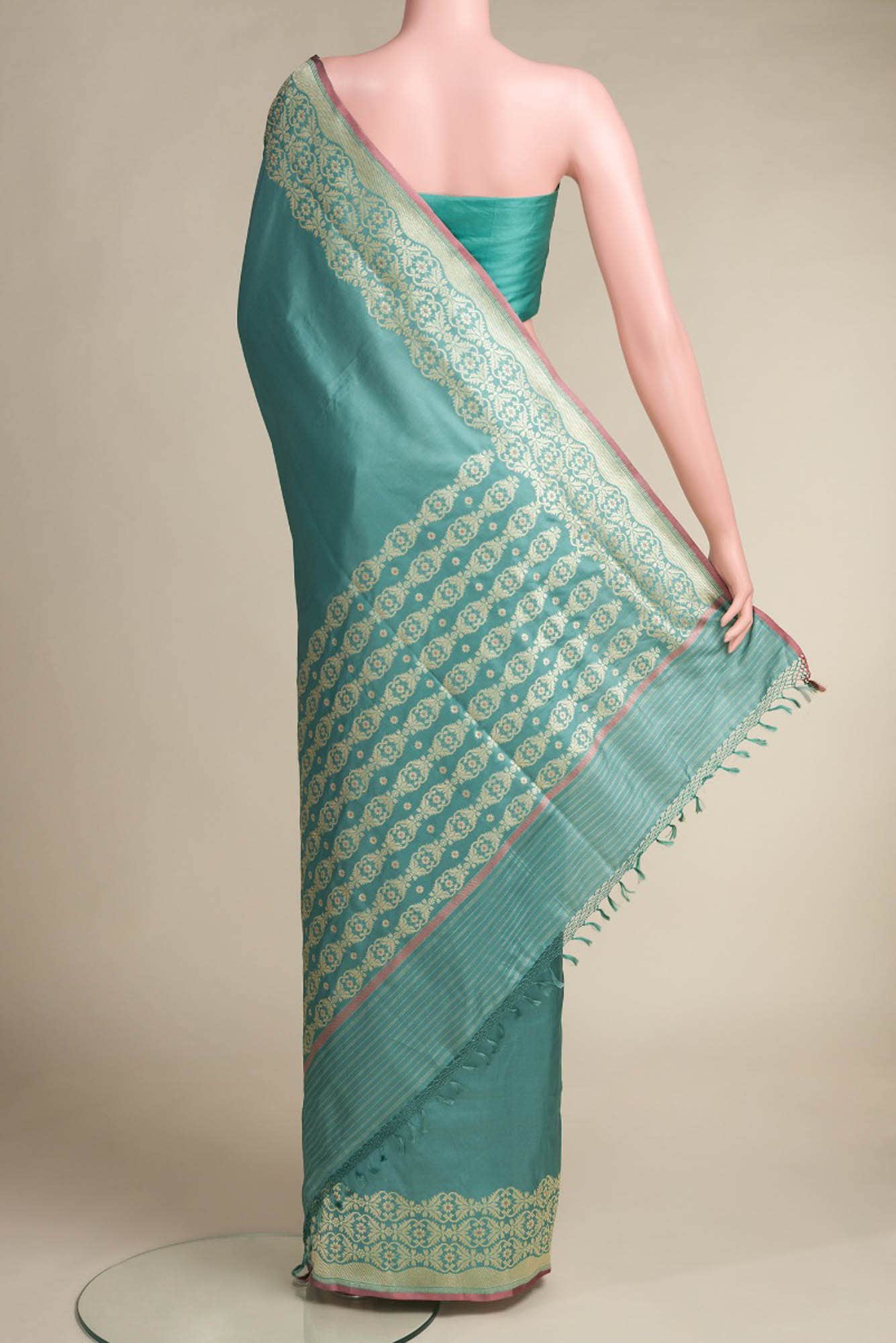 Suhasini-Green Banarasi Silk Saree