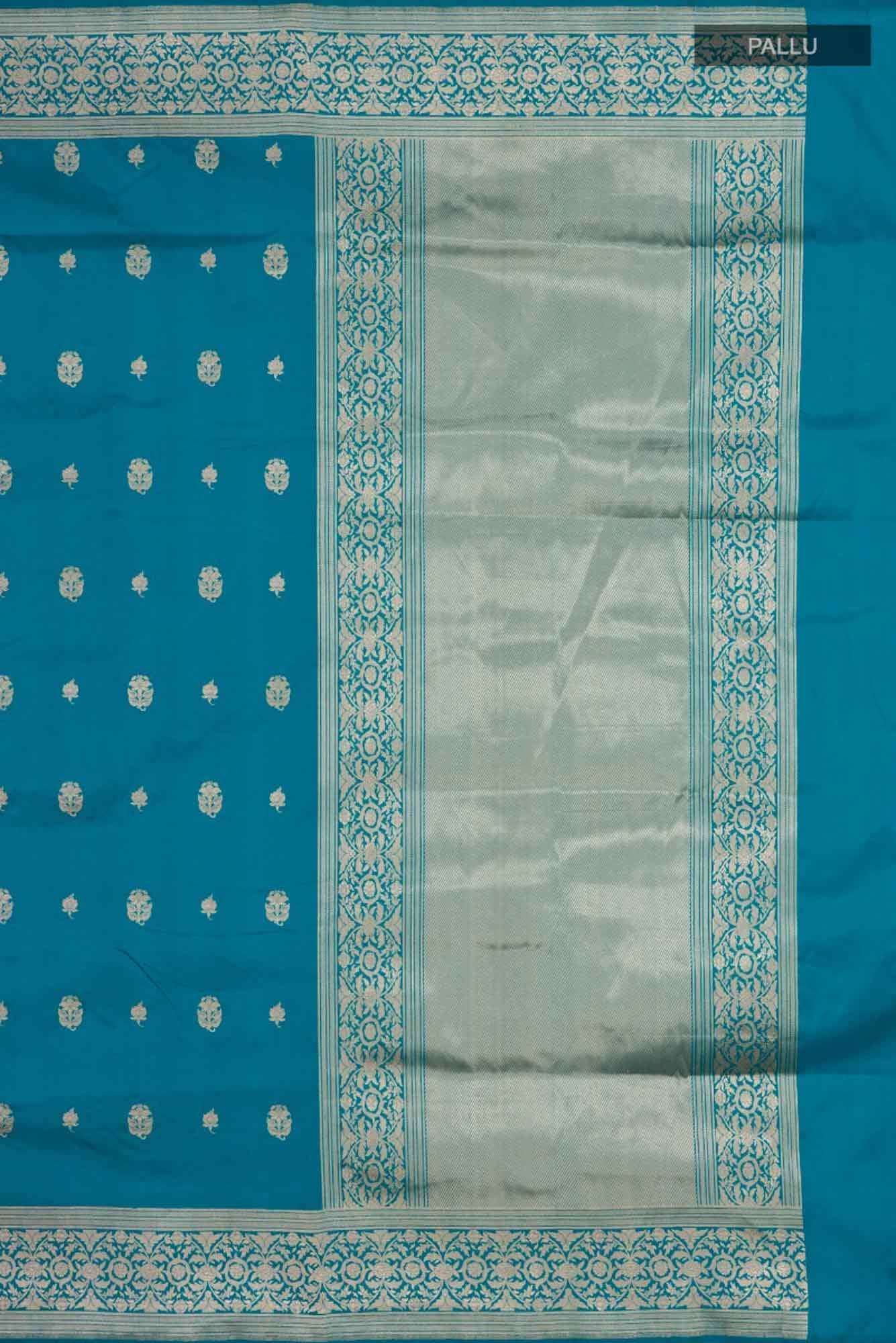 Abha Blue Banarasi Silk Saree
