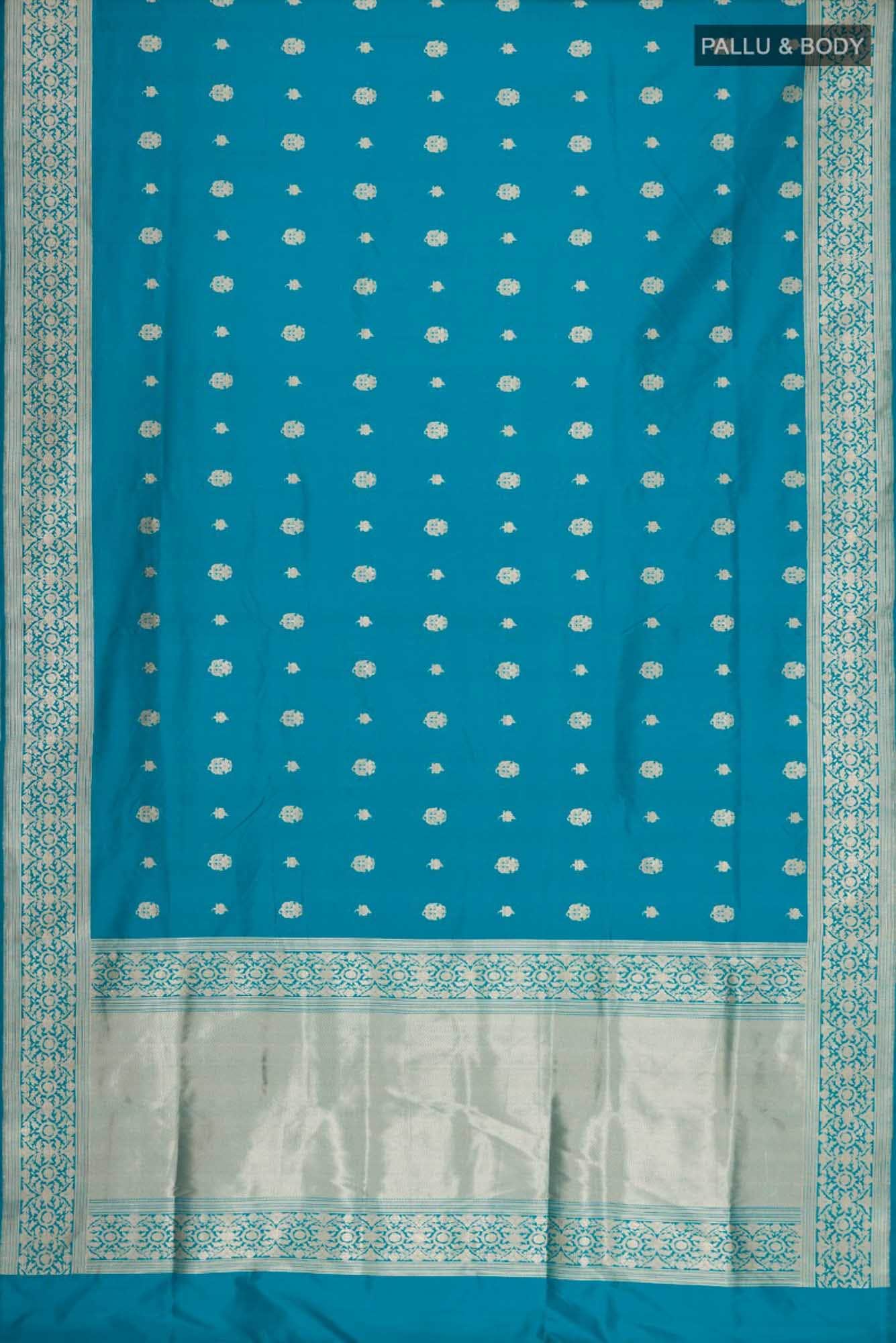 Abha Blue Banarasi Silk Saree