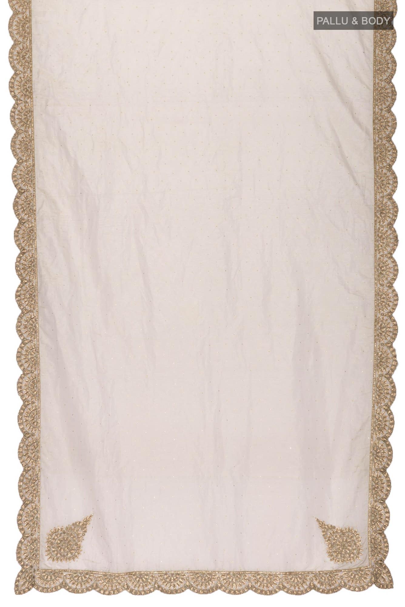 Beige Organza Silk Saree
