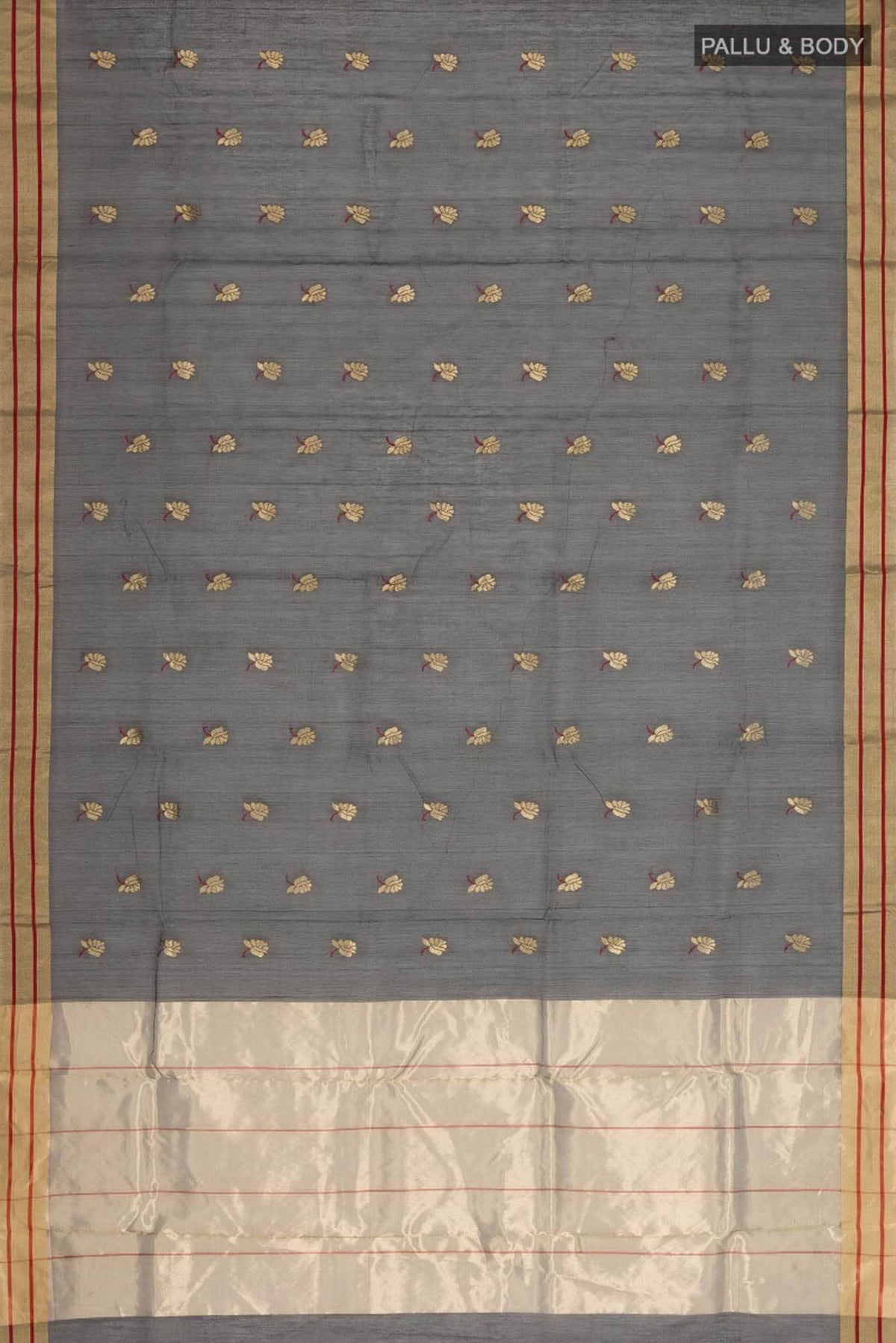 Mithila - Black Chanderi Silk Cotton Saree