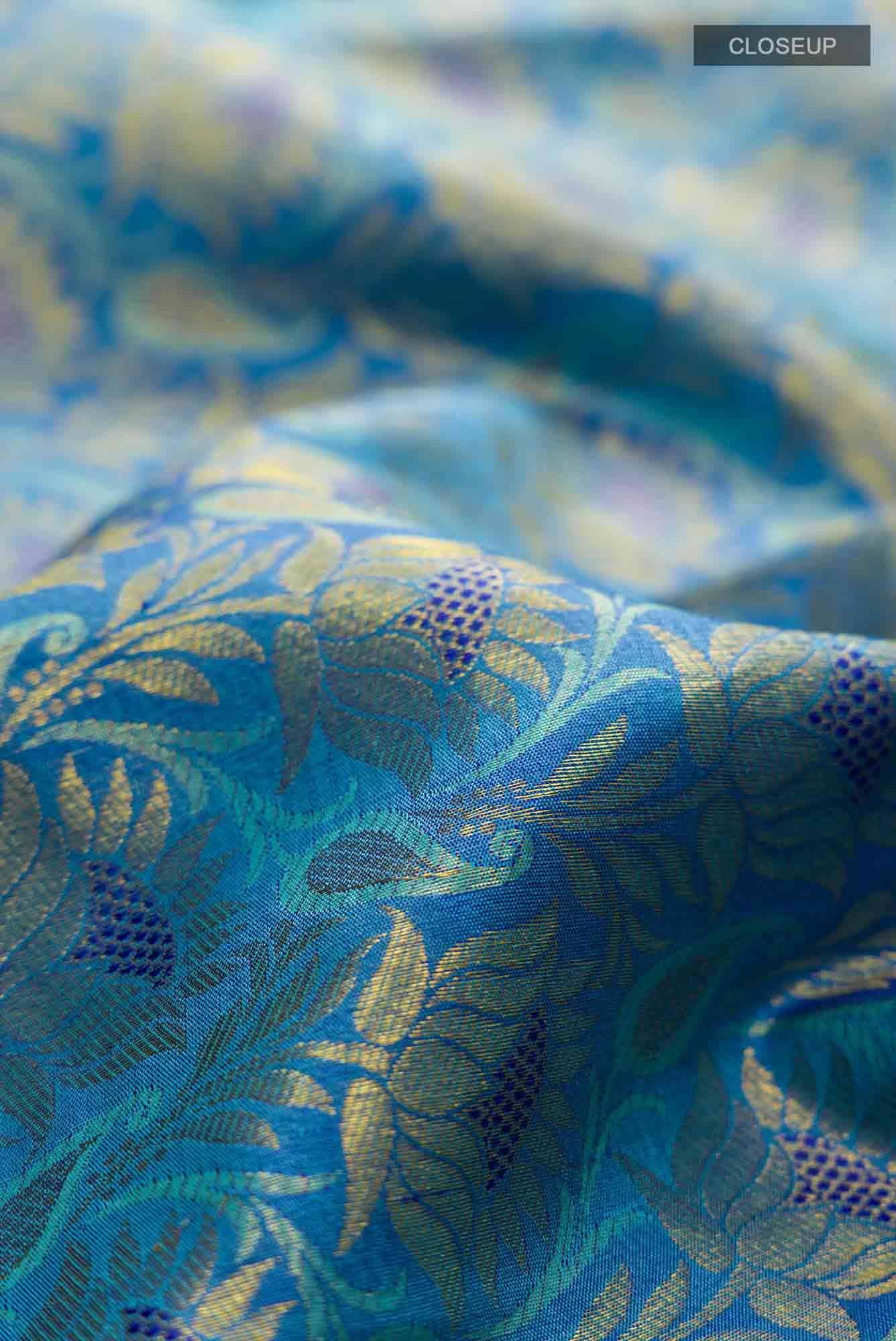 Blue Kanchipuram Silk Saree
