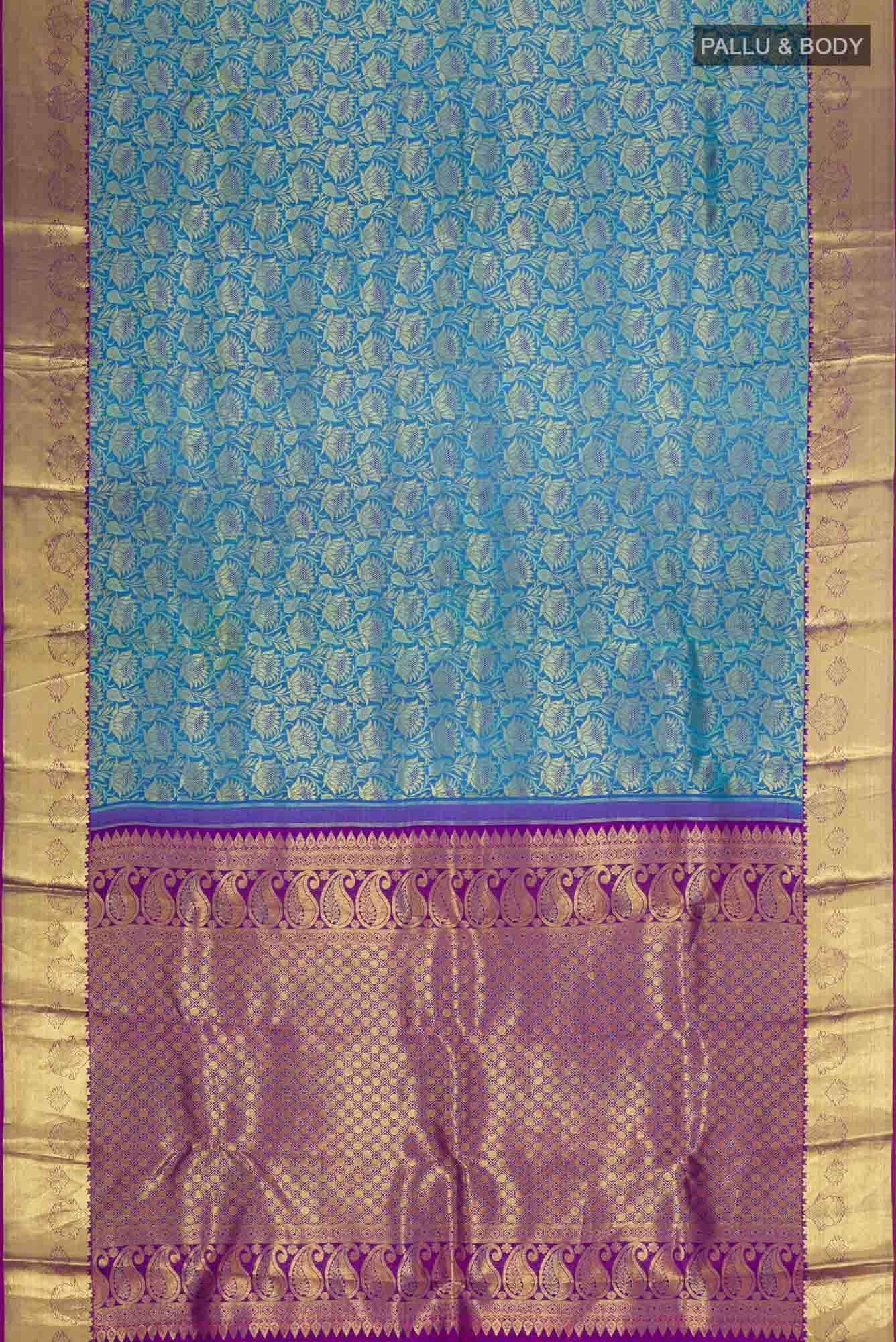 Blue Kanchipuram Silk Saree