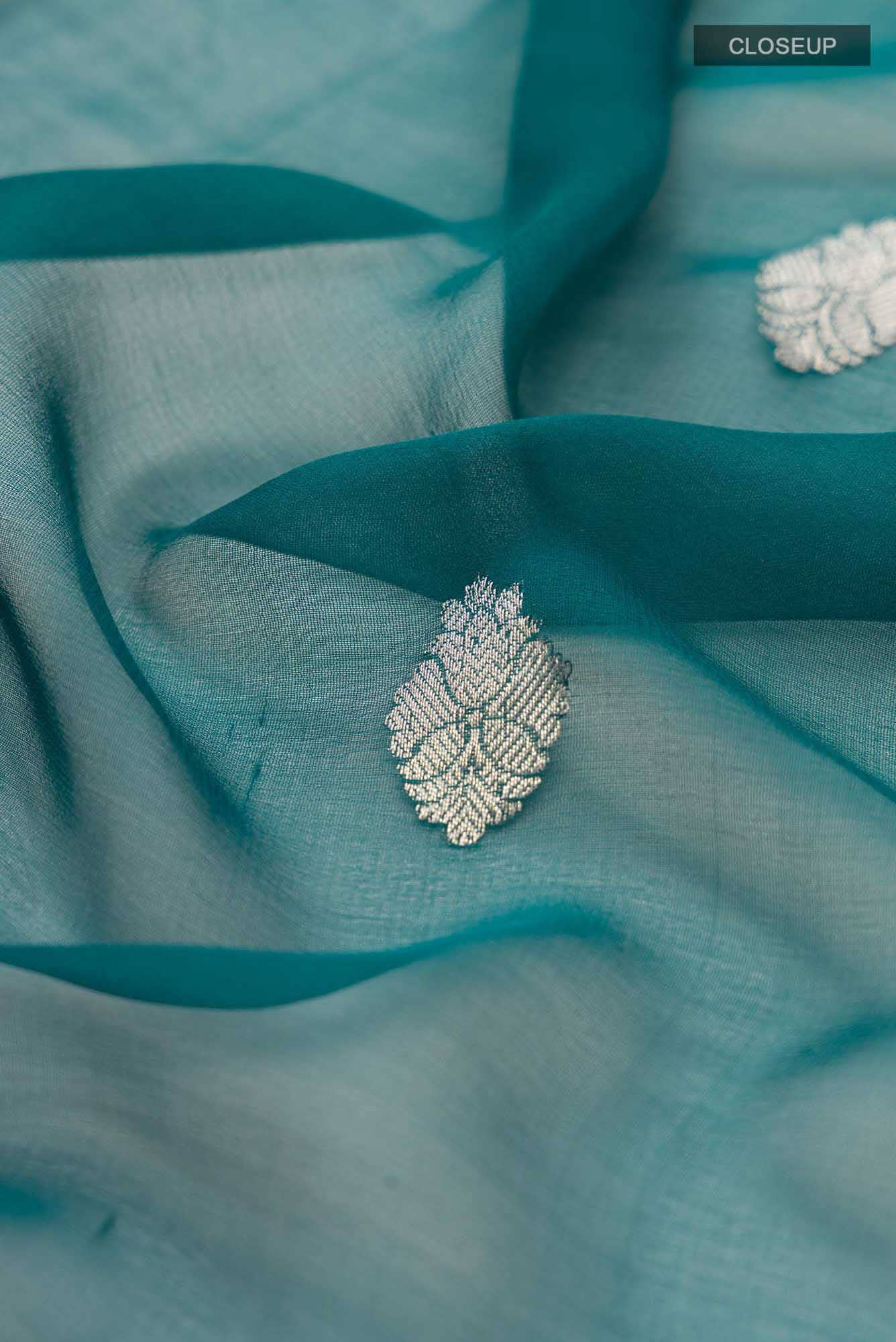 Blue Banarasi Georgette Saree