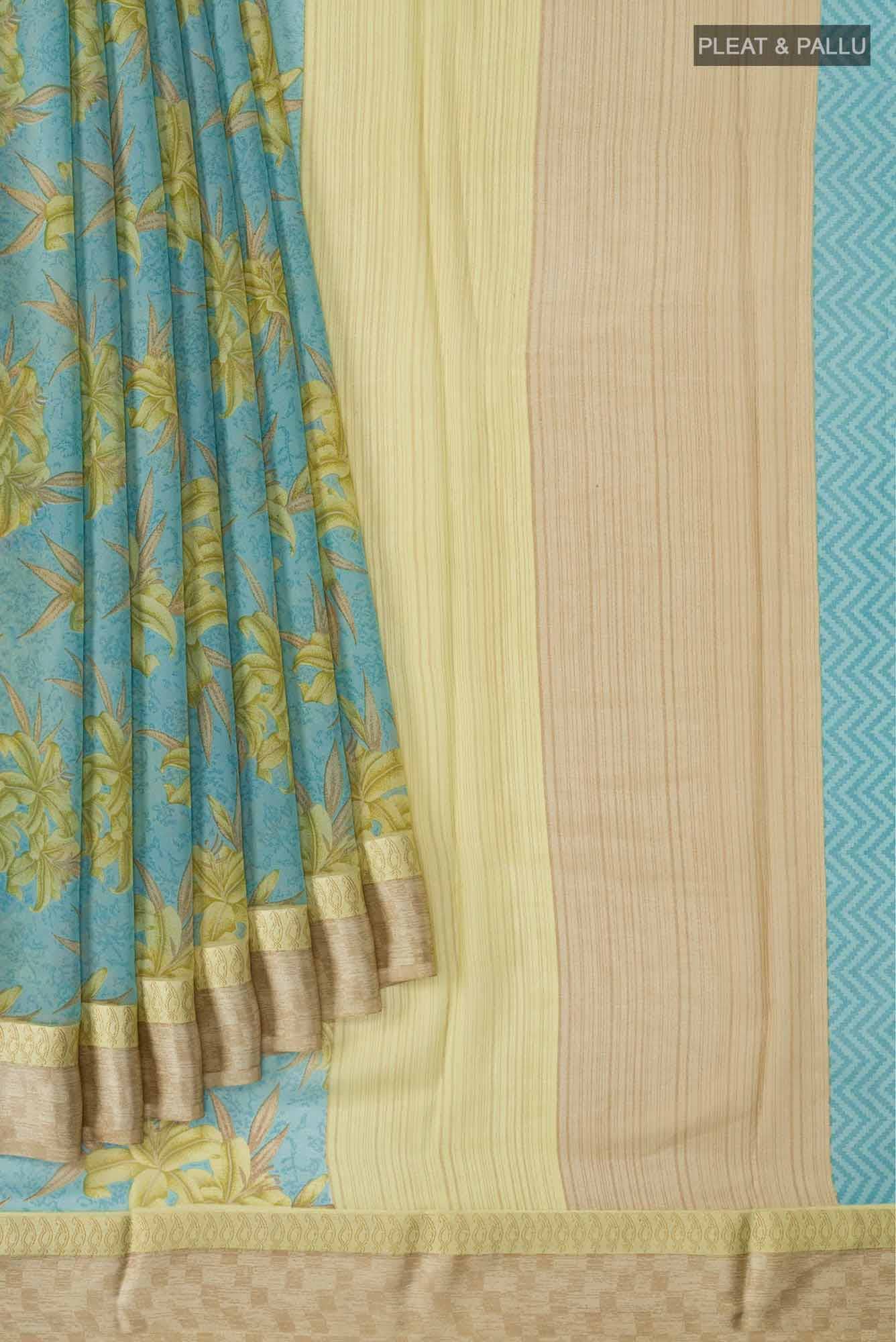 Green Banarasi Georgette Saree