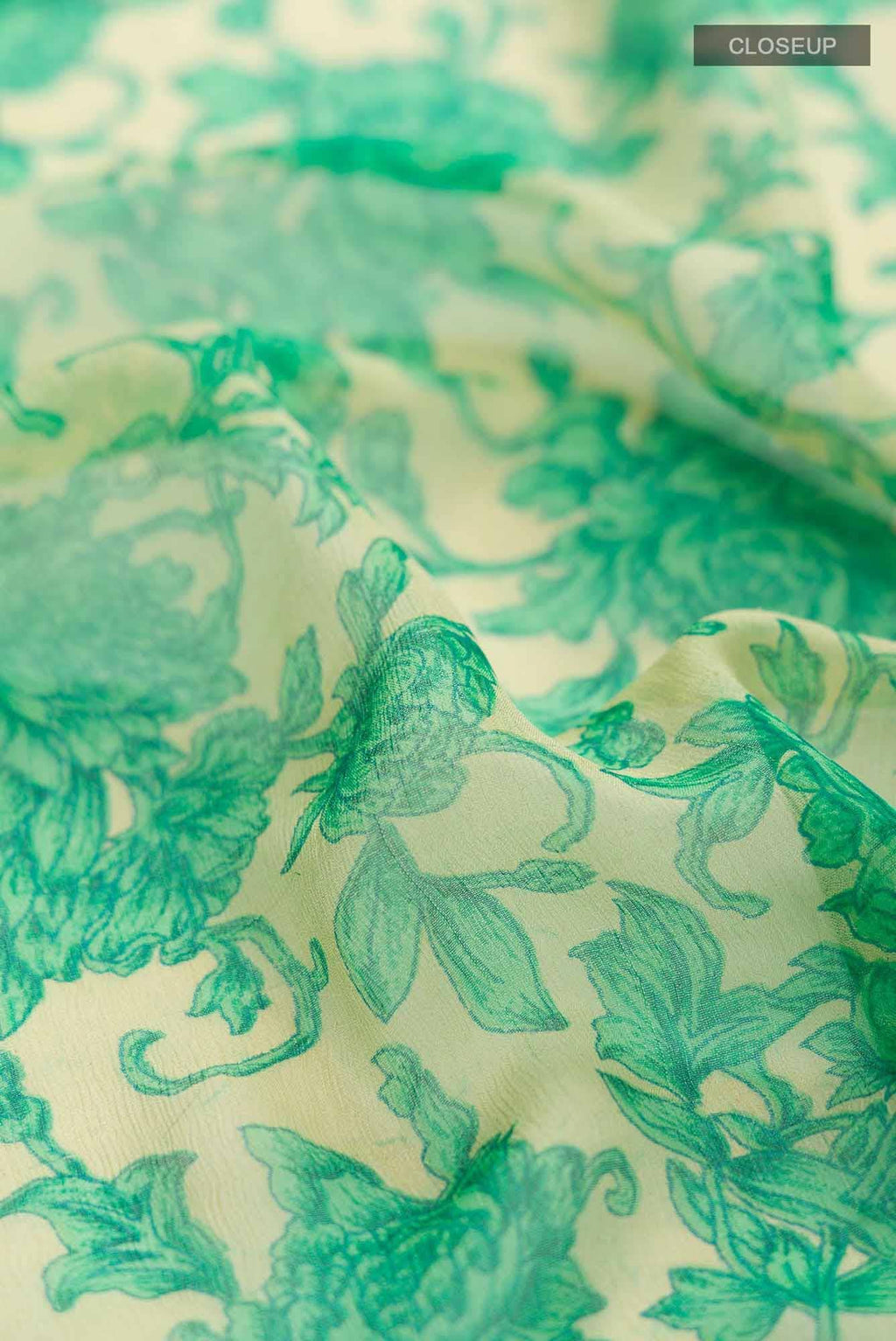Green Chiffon Saree